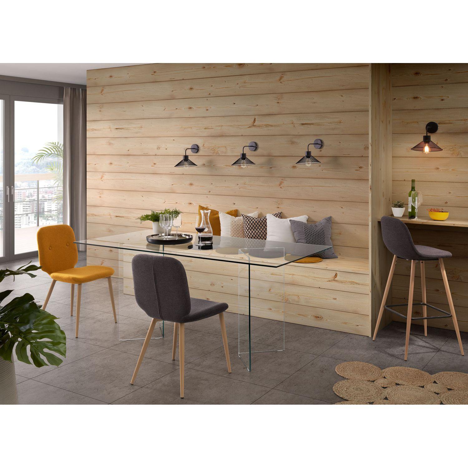 Esstisch Burano Glas transparent 180x90
