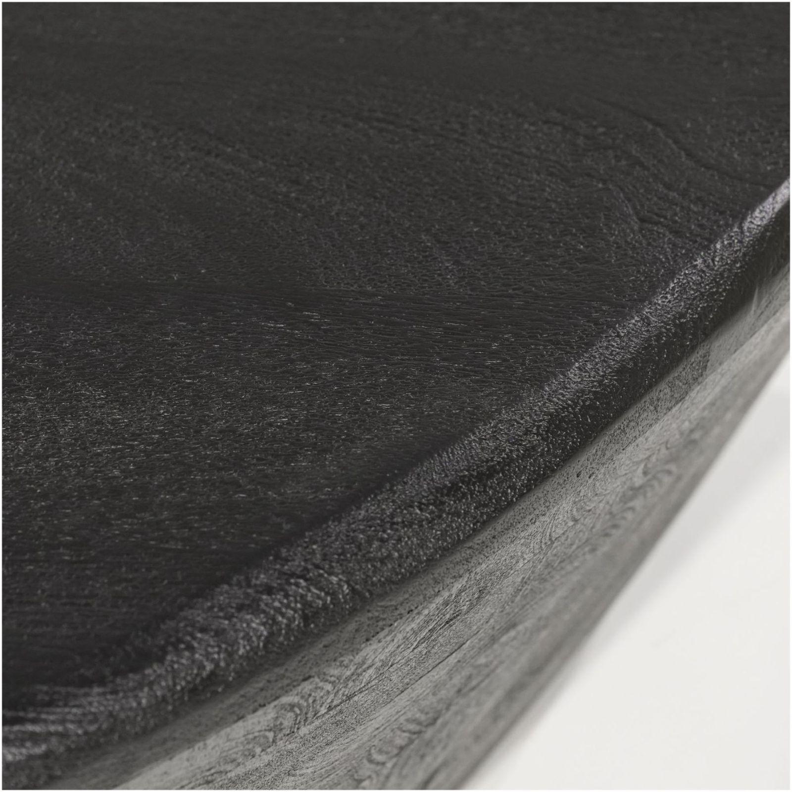 Beistelltisch abgerundet Nina Mangoholz schwarz 70x53