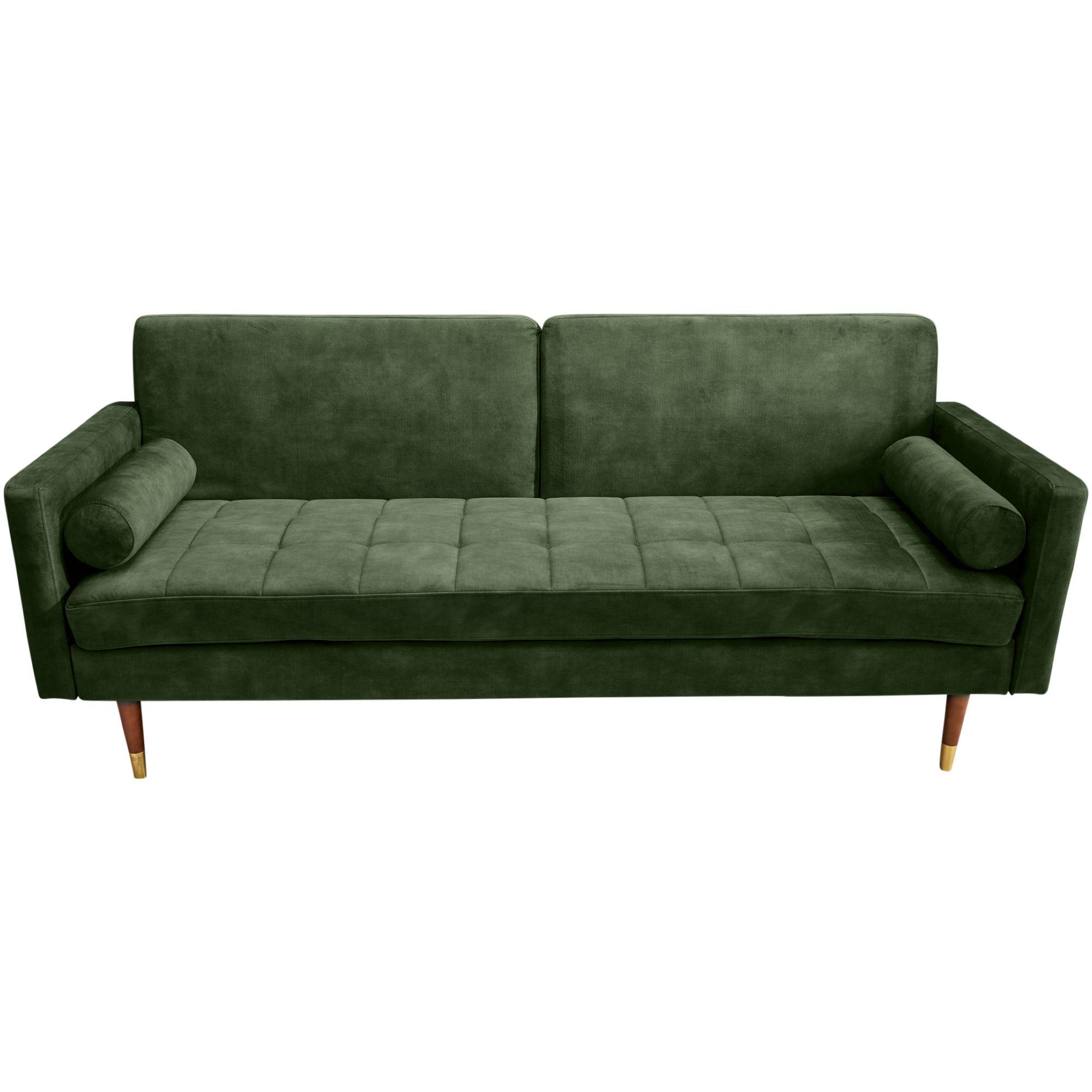 Bettsofa Cona Velours grün 195