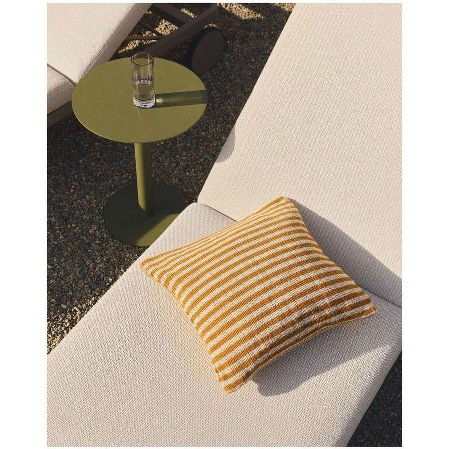 Garten Kissenbezug Dirome aus 100% PET orange gestreift 45x45