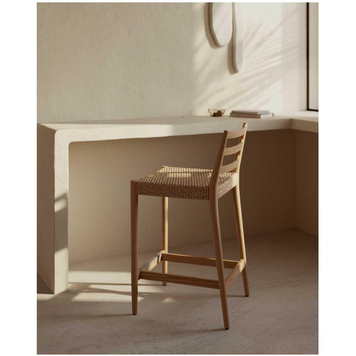 Barhocker Analy Eichenholz massiv natur Sitzhöhe 65 100% FSC