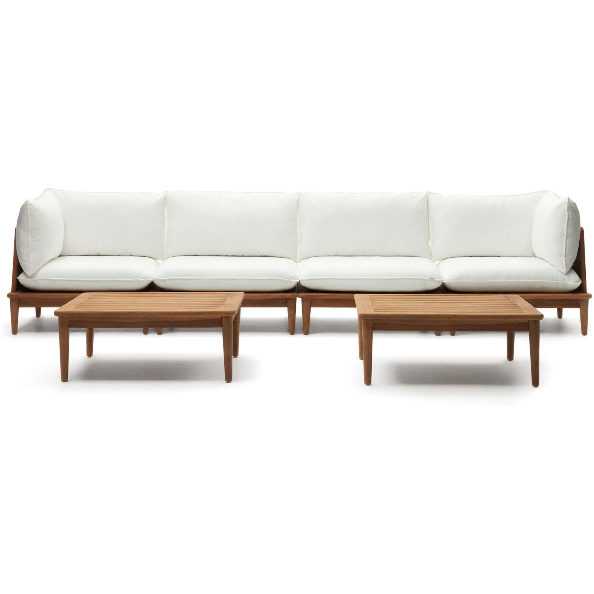 Gartenlounge Portitxol Teakholz massiv (6-teilig)
