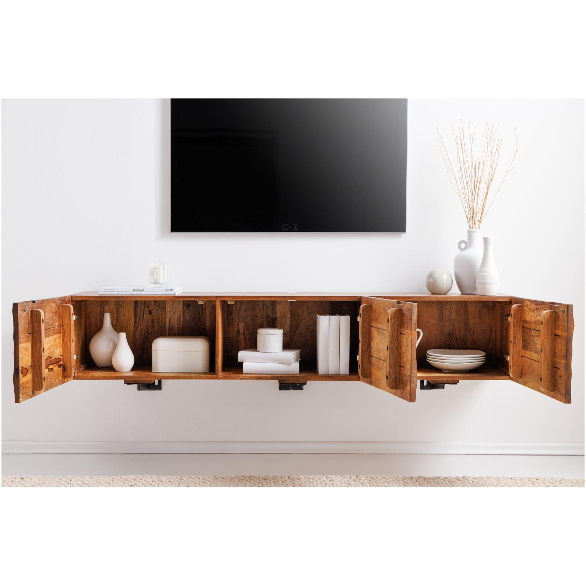 TV Wandmöbel Hängeschrank Vintage Baraya 160 braun Mango