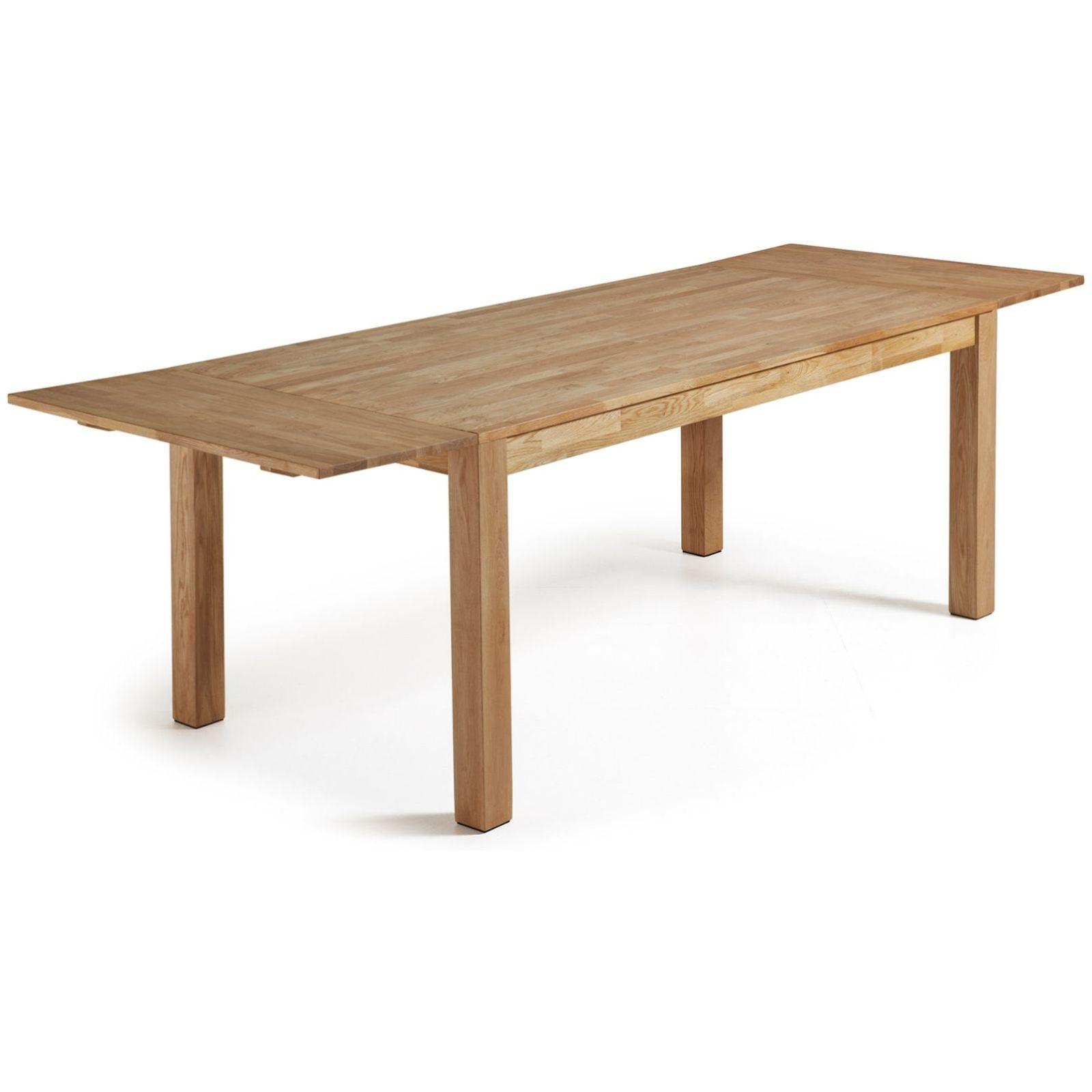 Esstisch ausziehbar Massivholz Nito Eichenholz massiv - Grösse: 120-200x75