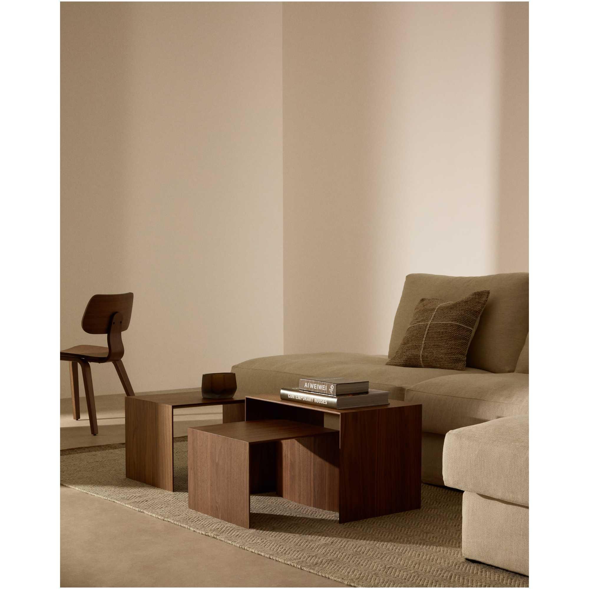 Beistelltisch Nesttische Litto Walnussholzfurnier (3er-Set)