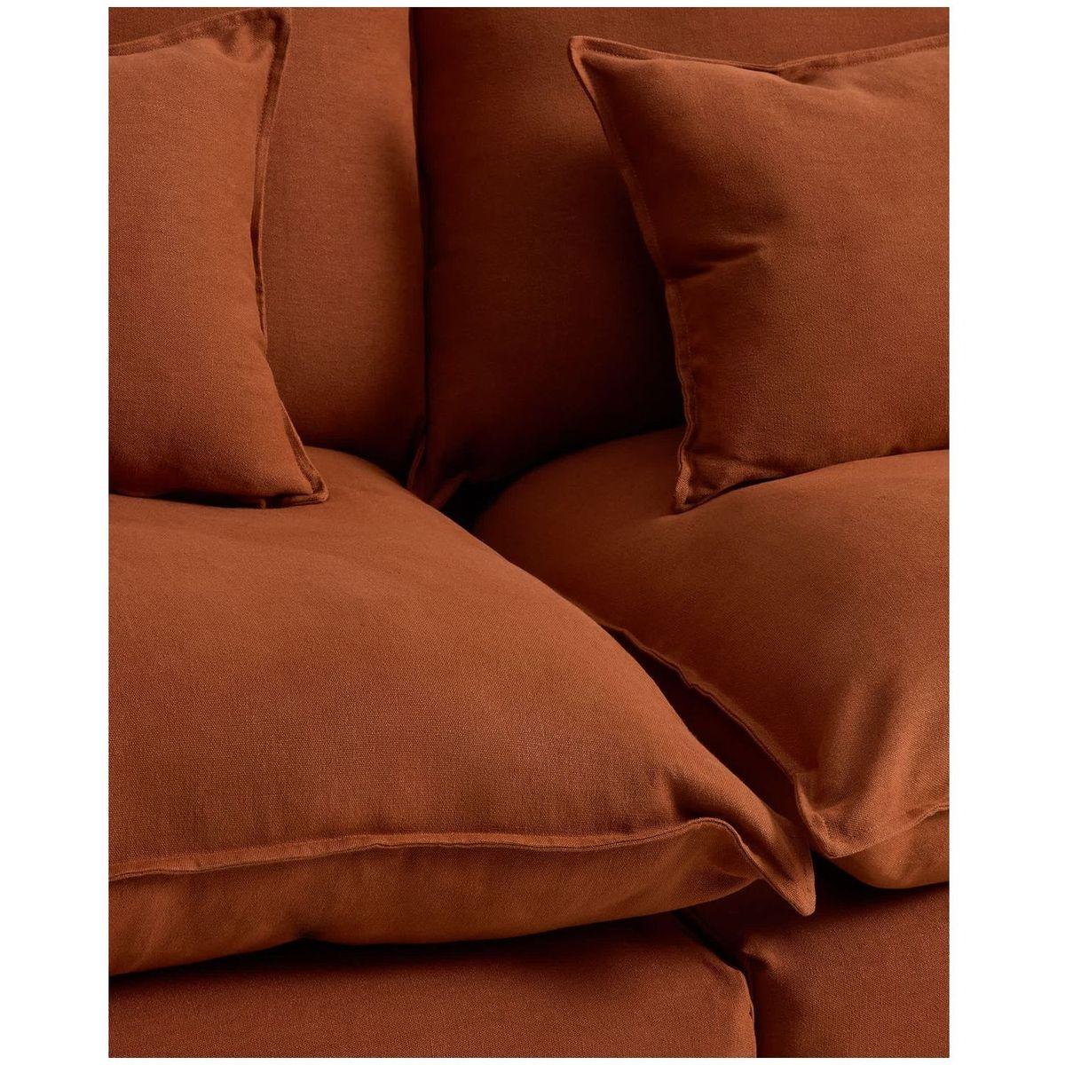 2-Sitzer-Sofa Anarela mit abnehmbarem Bezug aus Leinen in Terrakotta 220 cm FSC Mix Cred