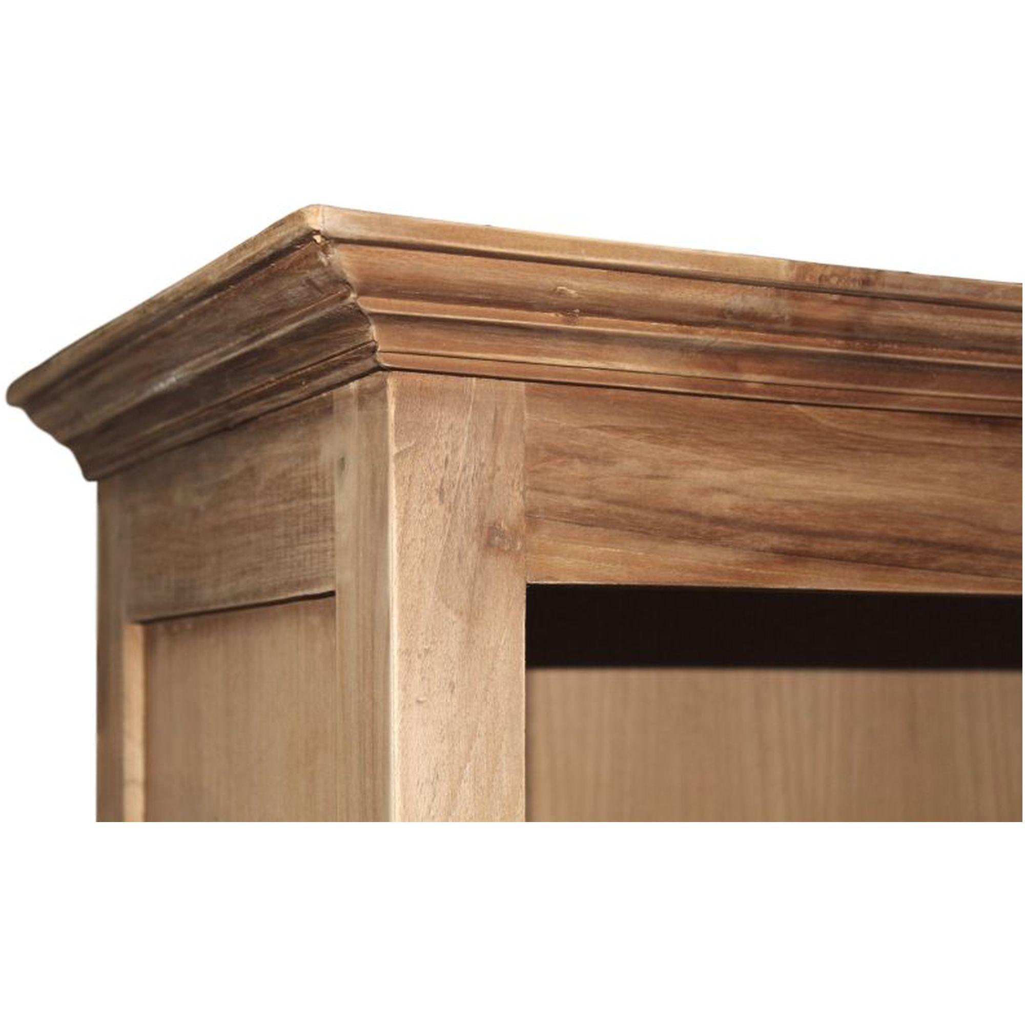 Bücherregal massives Teakholz natur mit Leiter 136x235