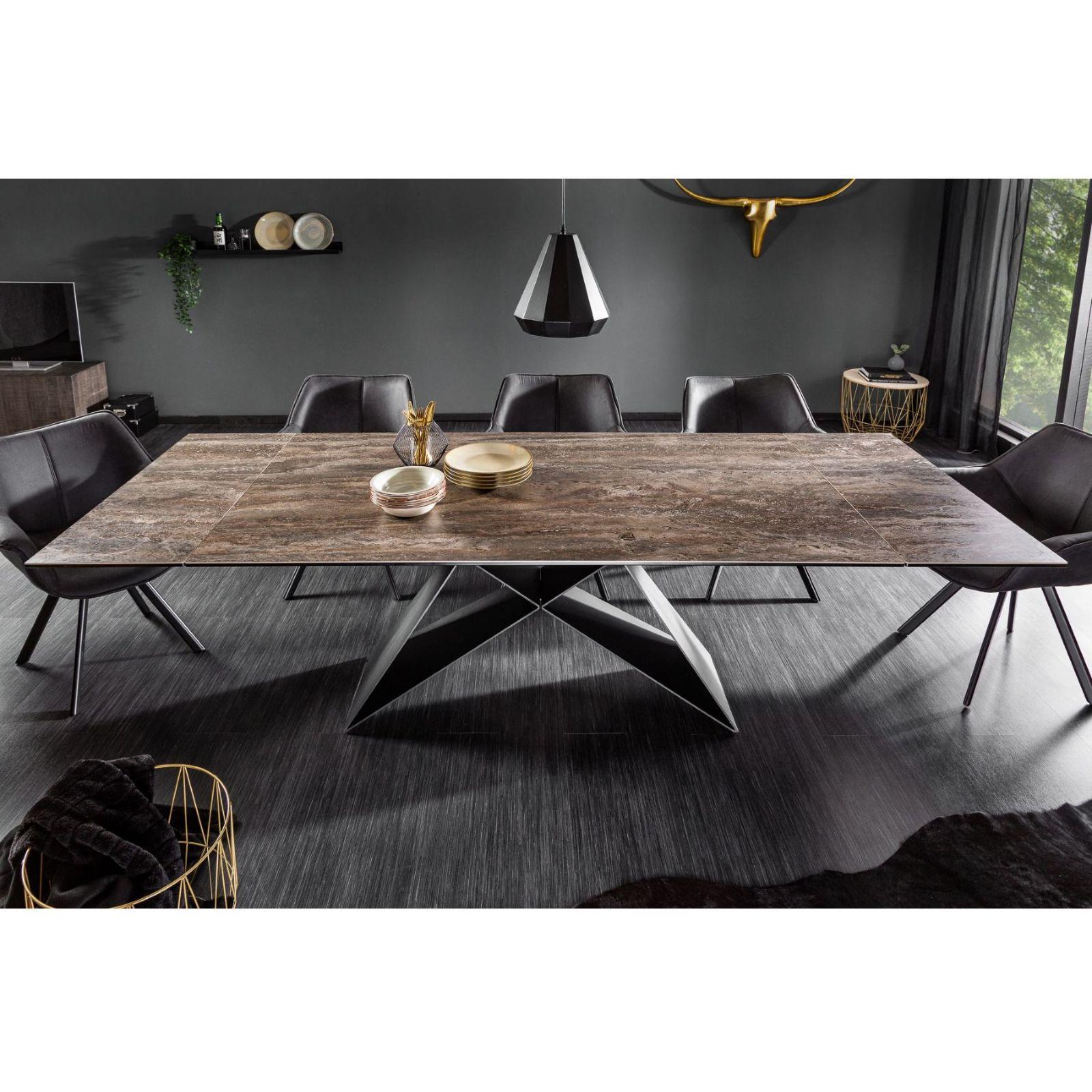Ausziehtisch Italia2 180-260 Keramik Rost-Optik