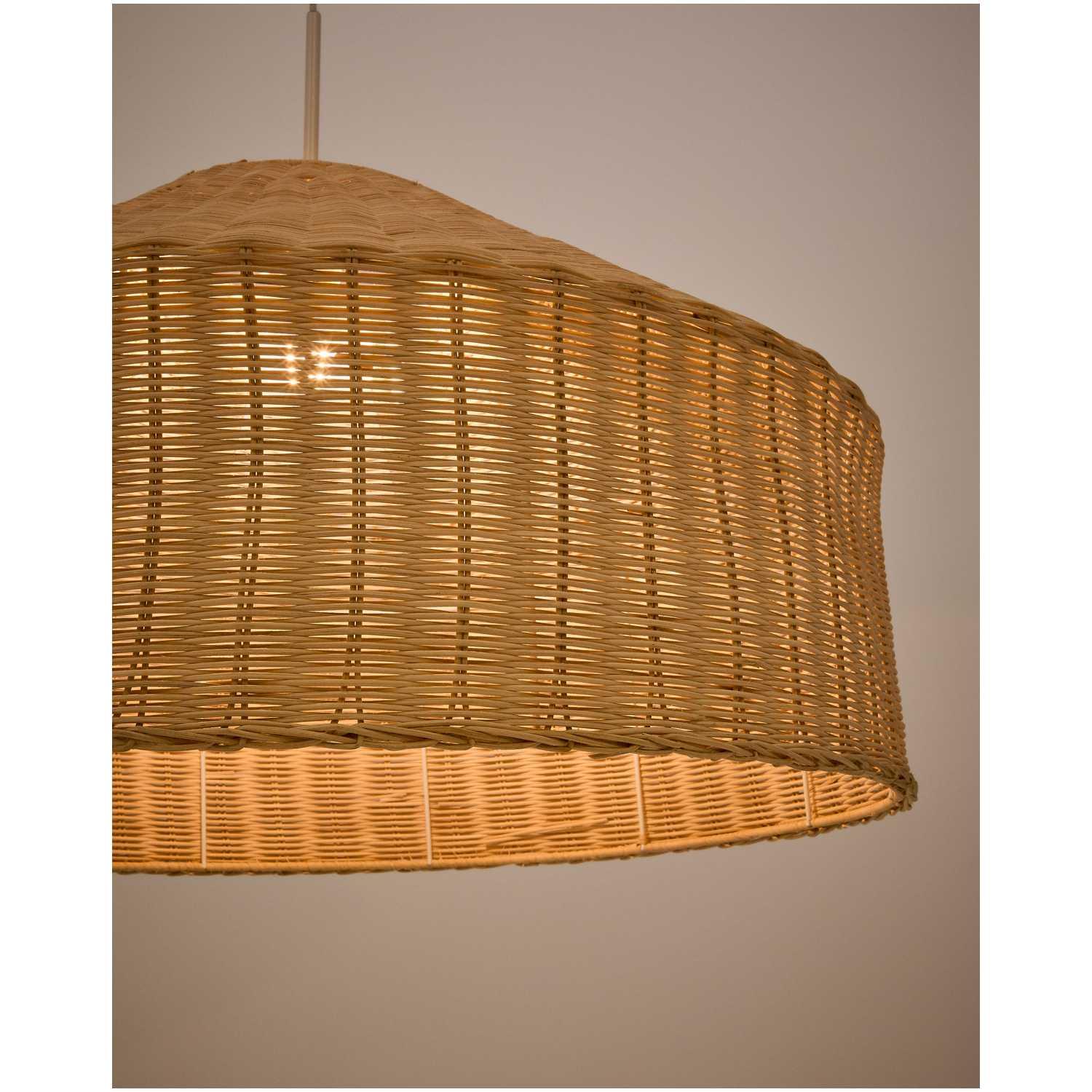 Lampenschirm Ennia aus Rattan mit hellem Finish 65x65