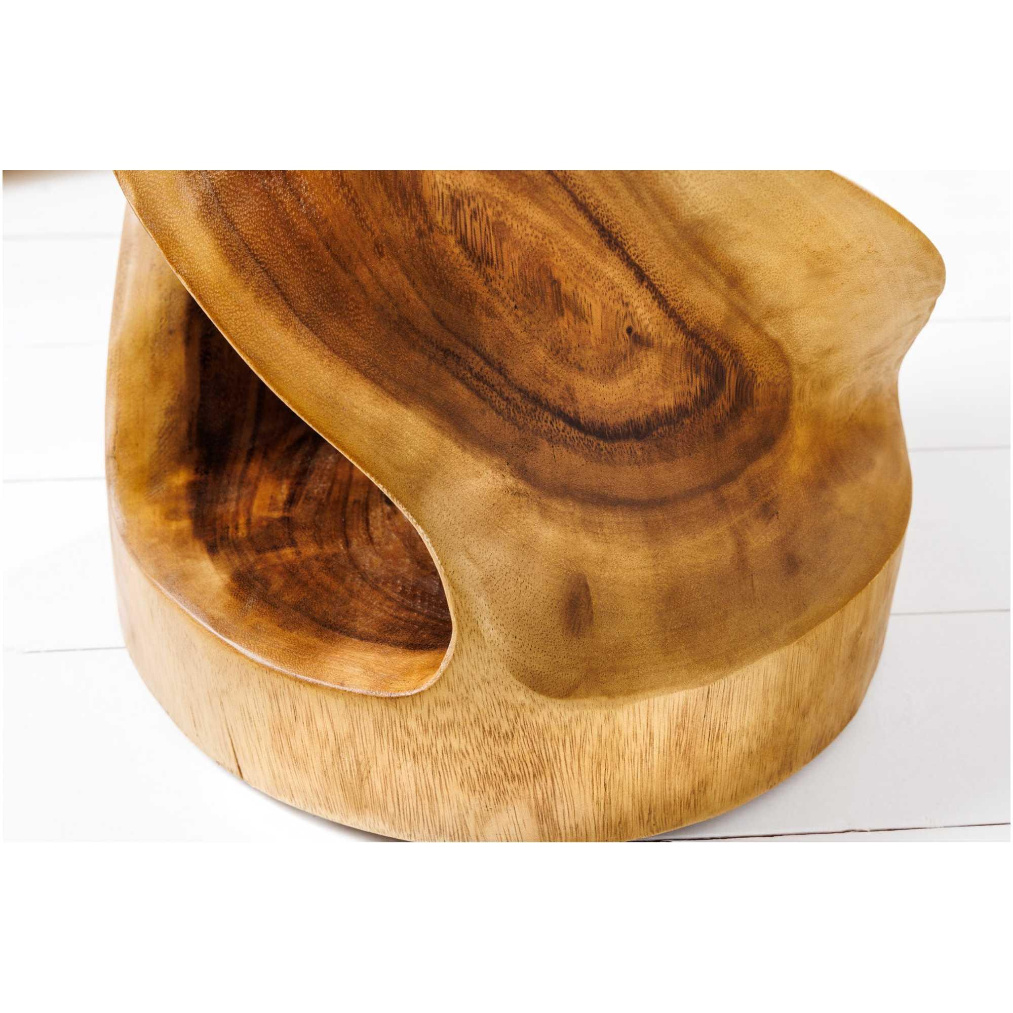 Beistelltisch Holzhocker Twisted Suarholz Unikat