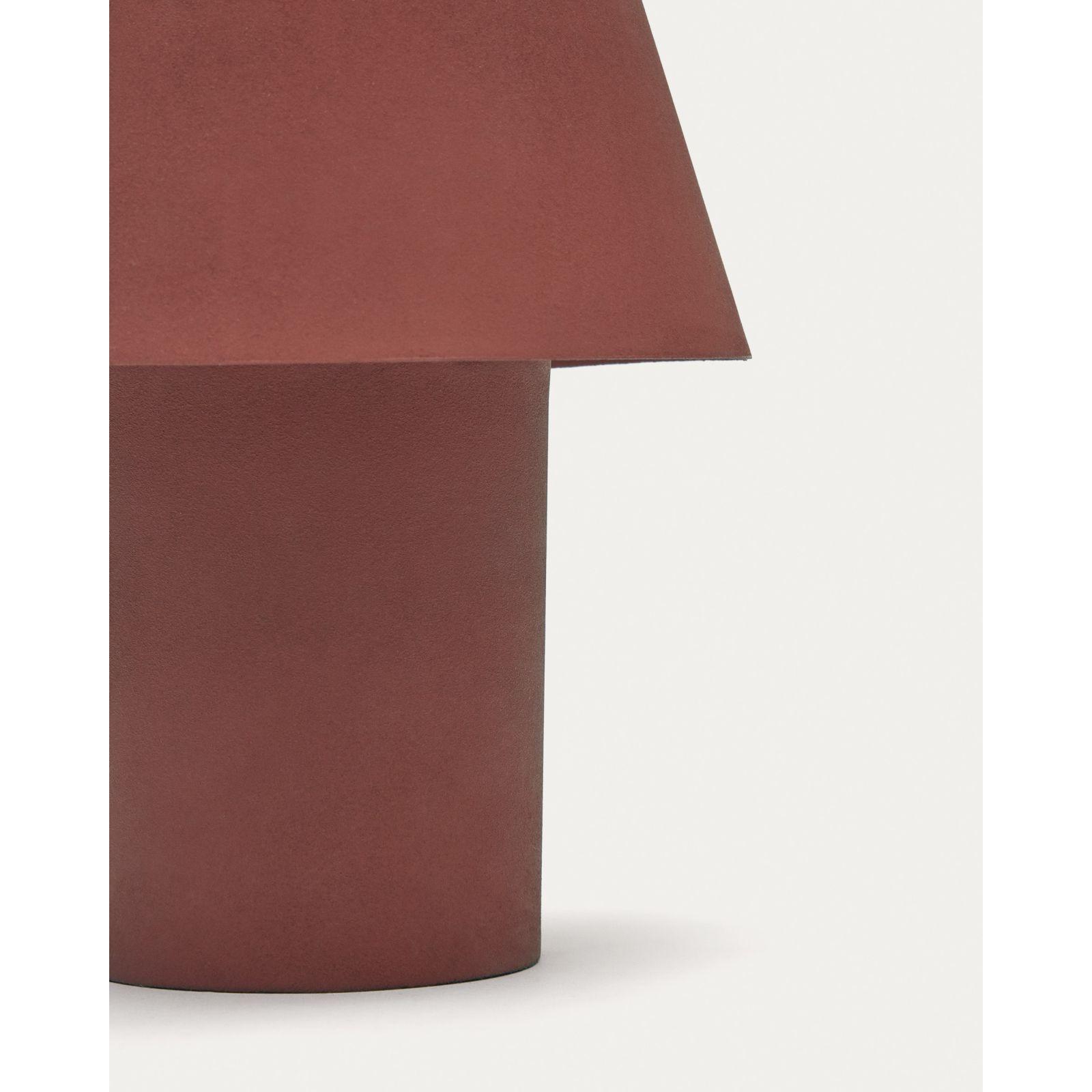 Canapost Tischlampe aus Metall mit Finish in Terrakotta