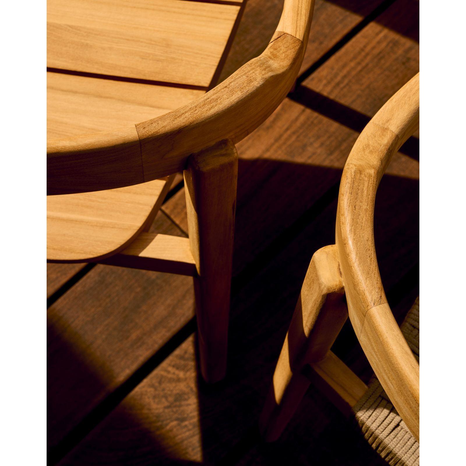 Garten Holzstuhl Icaro stapelbar massives Teakholz natur 100% FSC