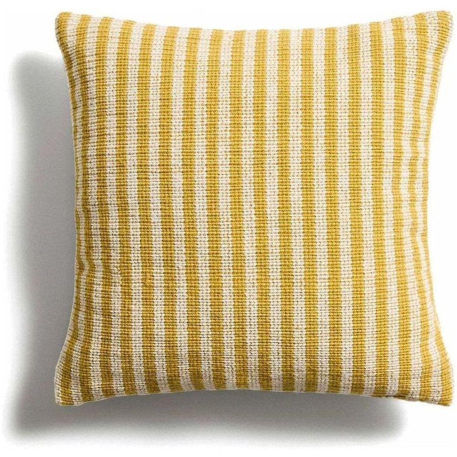 Garten Kissenbezug Dirome aus 100% PET gelb gestreift 45x45