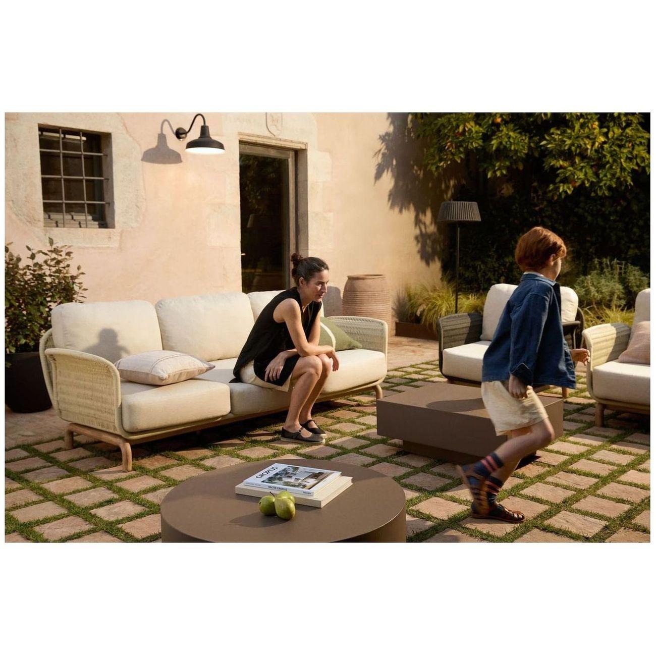 Gartensofa 3-Sitzer Alipa Akazienholz massiv Seil ecru 235