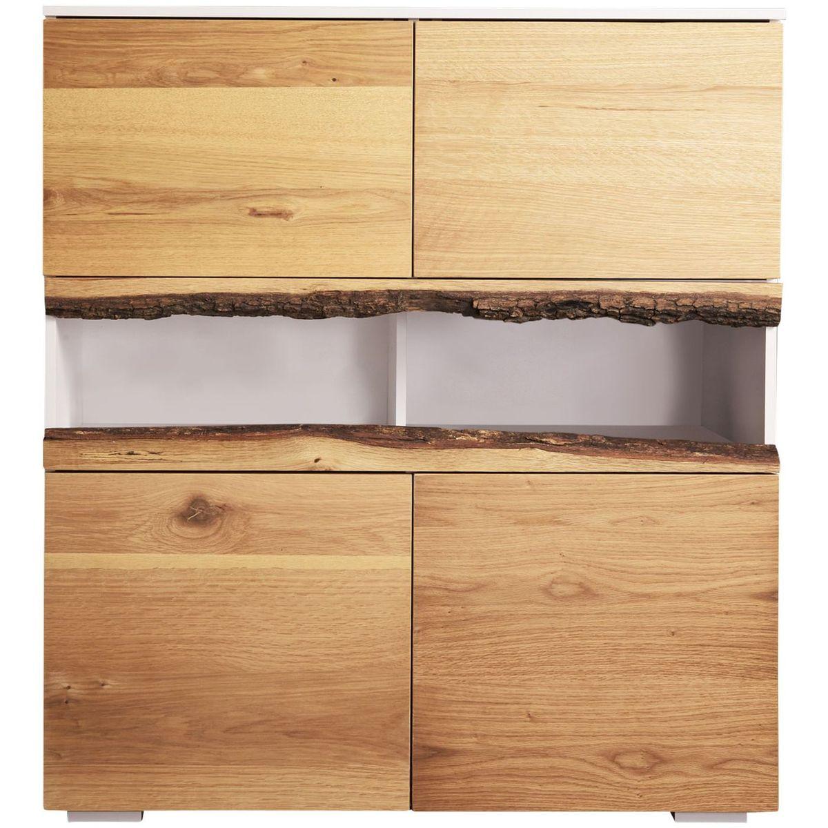 Highboard Modern House 100x115 weiss Eiche