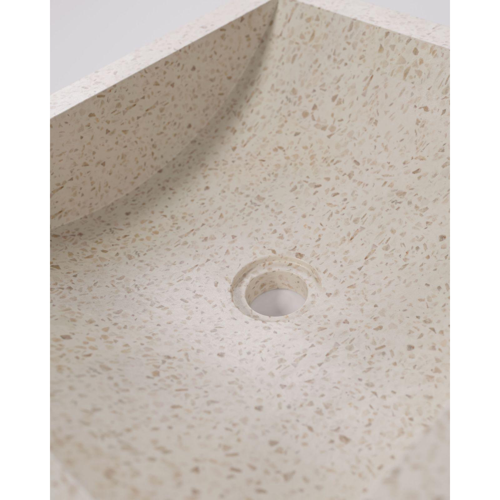 Aufsatzwaschtisch Delina Terrazzo weiss 40x45