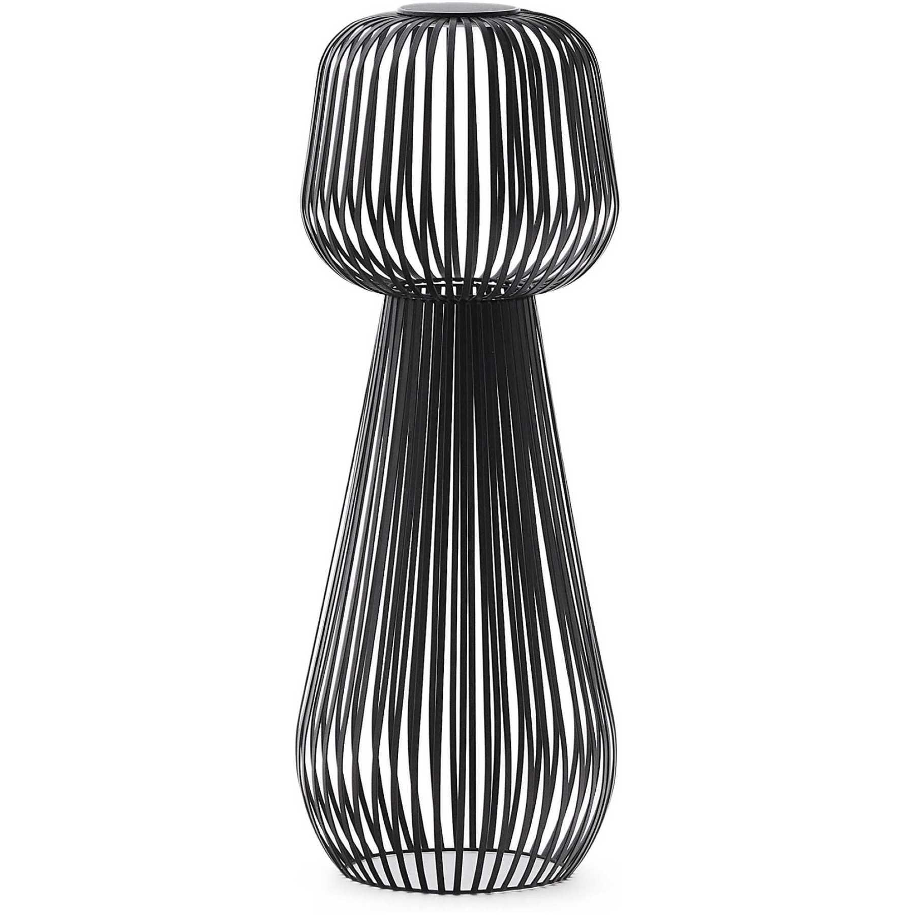 Solar-Stehlampe Reiba aus schwarzem Metall