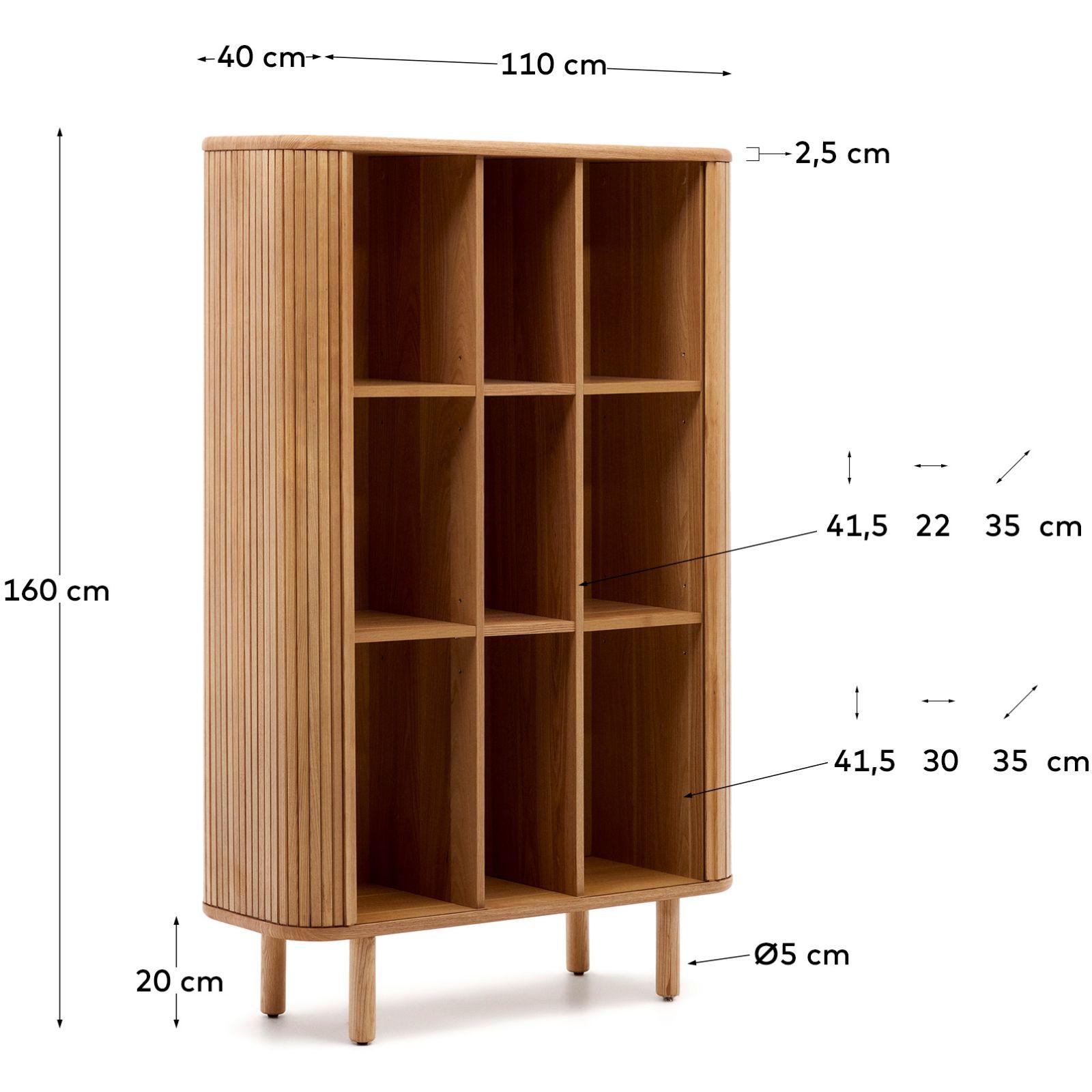Highboard Mailen 2 Türen Eschenfurnier natur 110x160