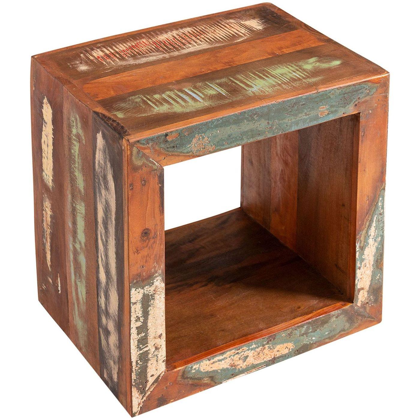 Beistelltisch Holzhocker Mumbai Recyclingholz