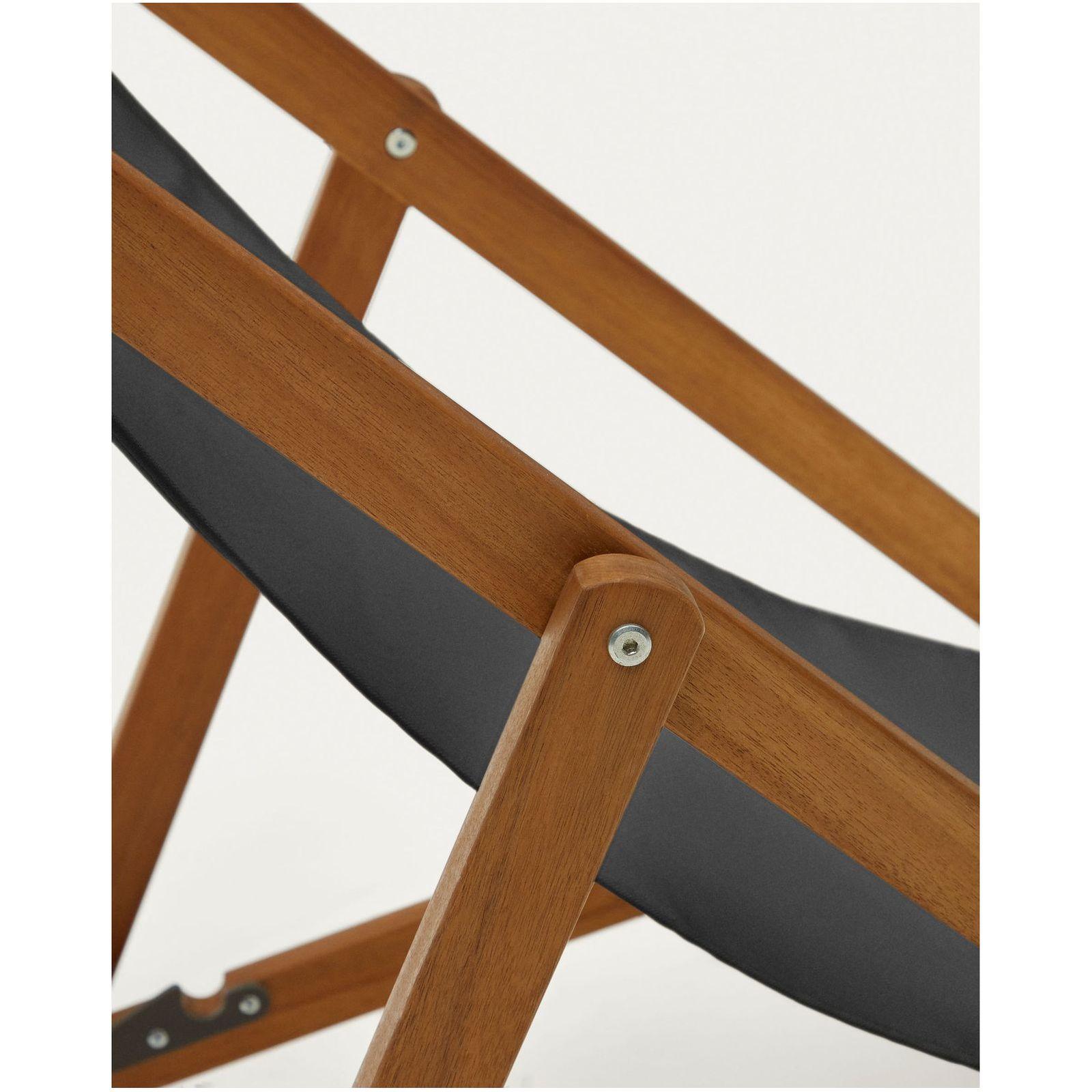 Liegestuhl Lounger schwarz (verstellbar)