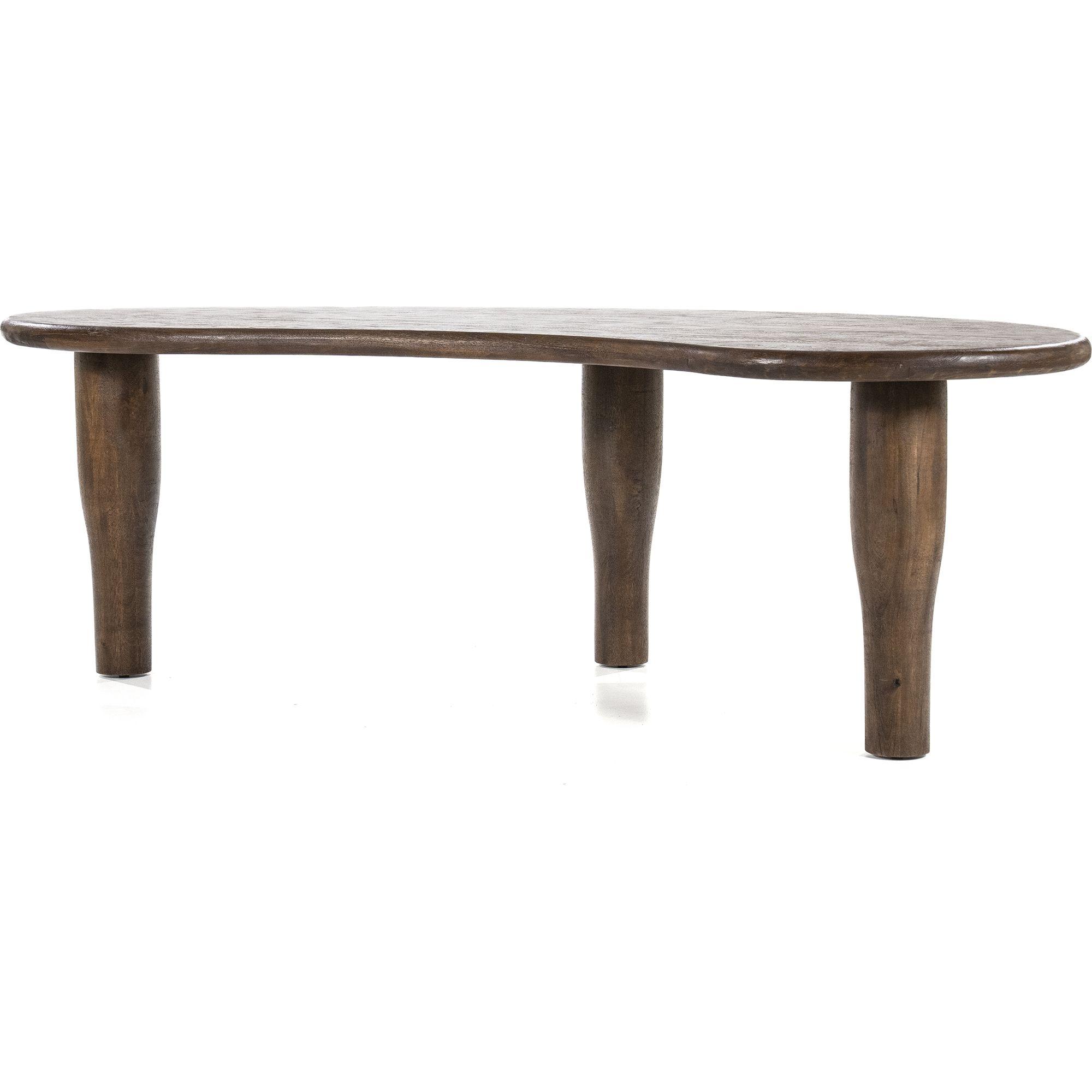 Esstisch Massivholz Organisch Mangoholz braun - Grösse: 200x115