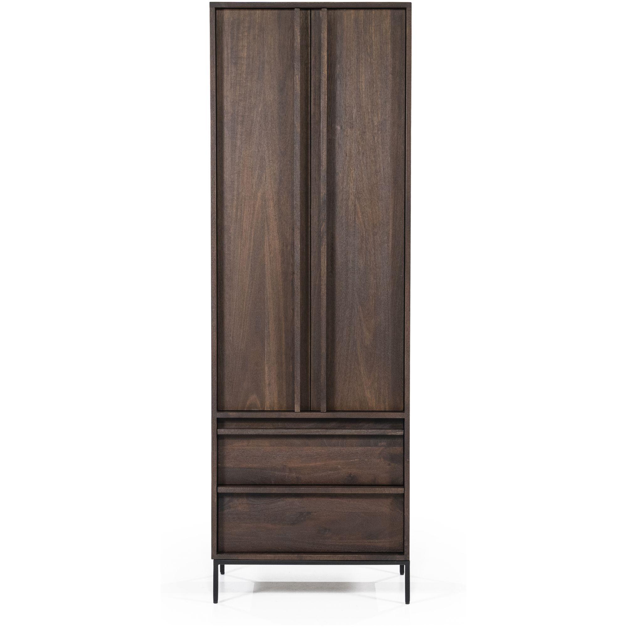 Holzschrank Giulia Mangoholz braun 60x180