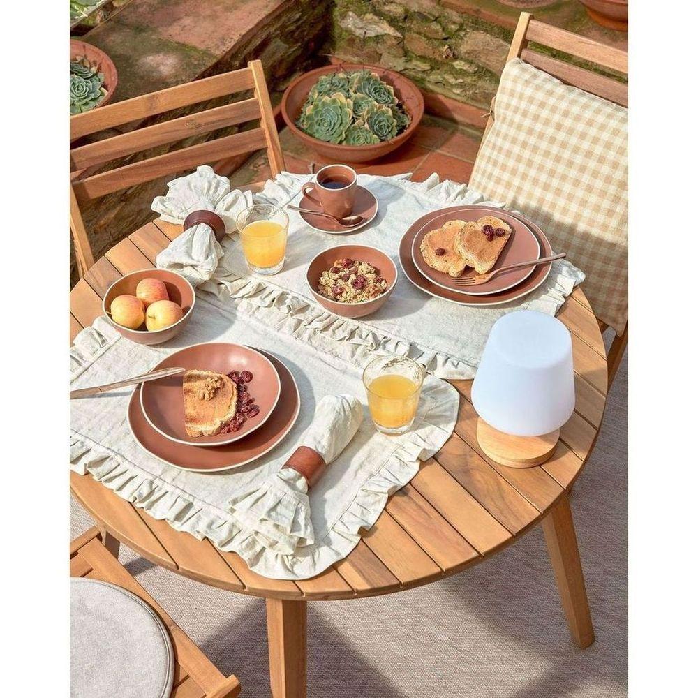 Garten Esstisch rund Verena Akazienholz 90x90
