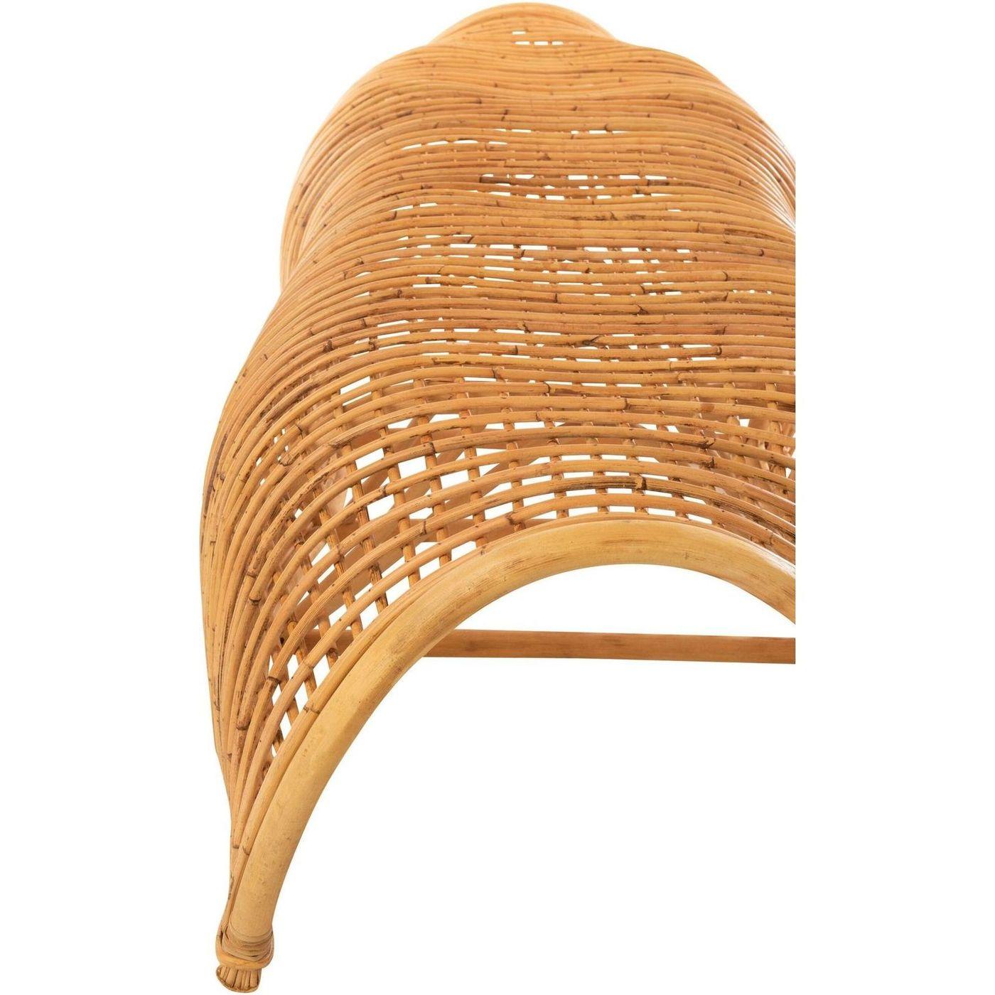 Holzbank Rattan natur 191