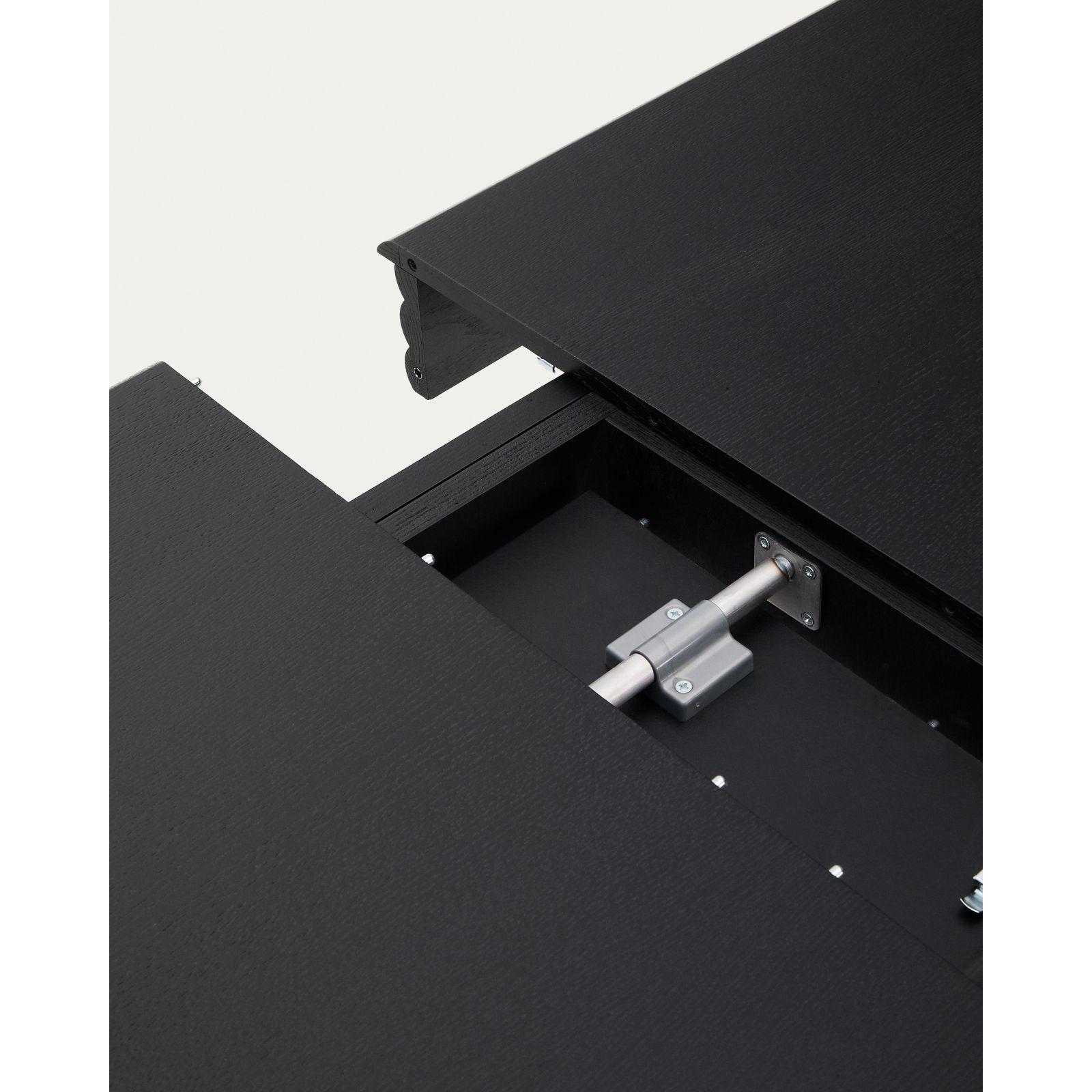Esstisch ausziehbar Lenon Eichenholz schwarz - Grösse: 160-240x90