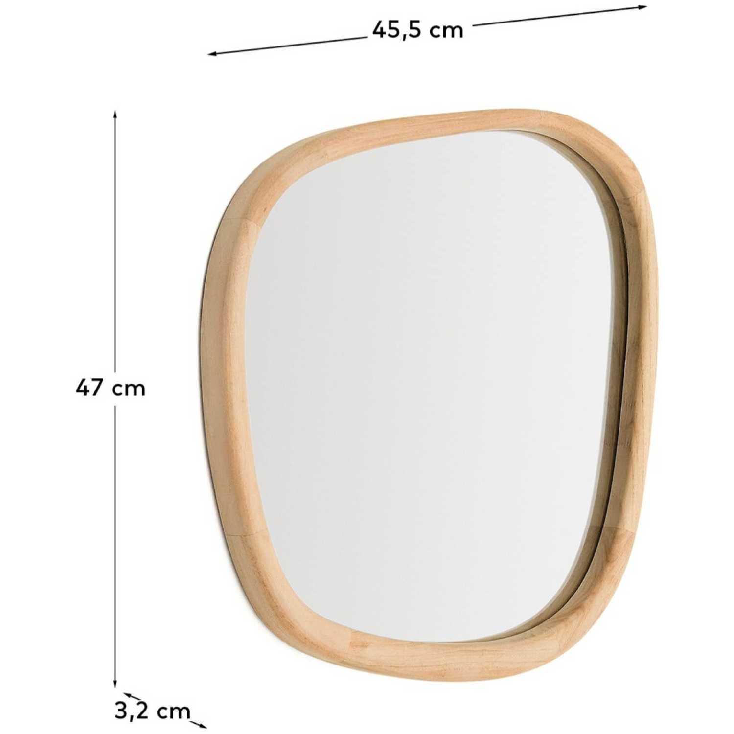 Wandspiegel Alura organisch Teakholz natur 45.5x47 FSC 100%