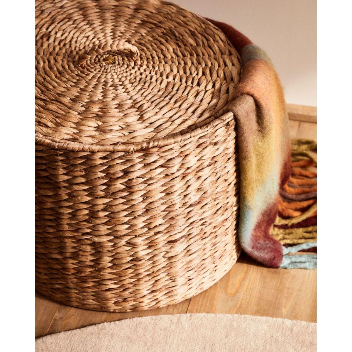 Wäschekorb Yessira Rattan natur 60x60