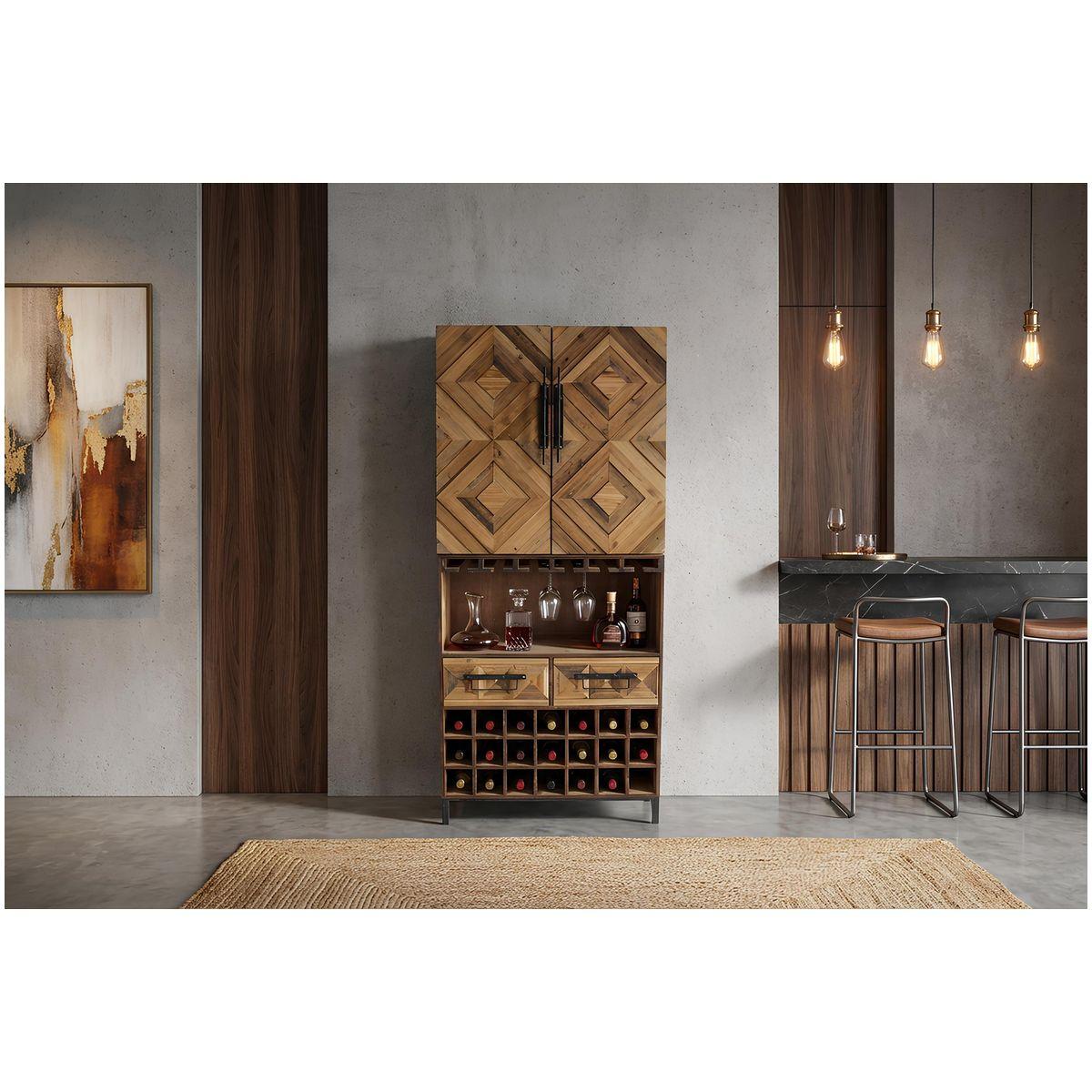 Barschrank Bologna Kiefernholz natur 71x160
