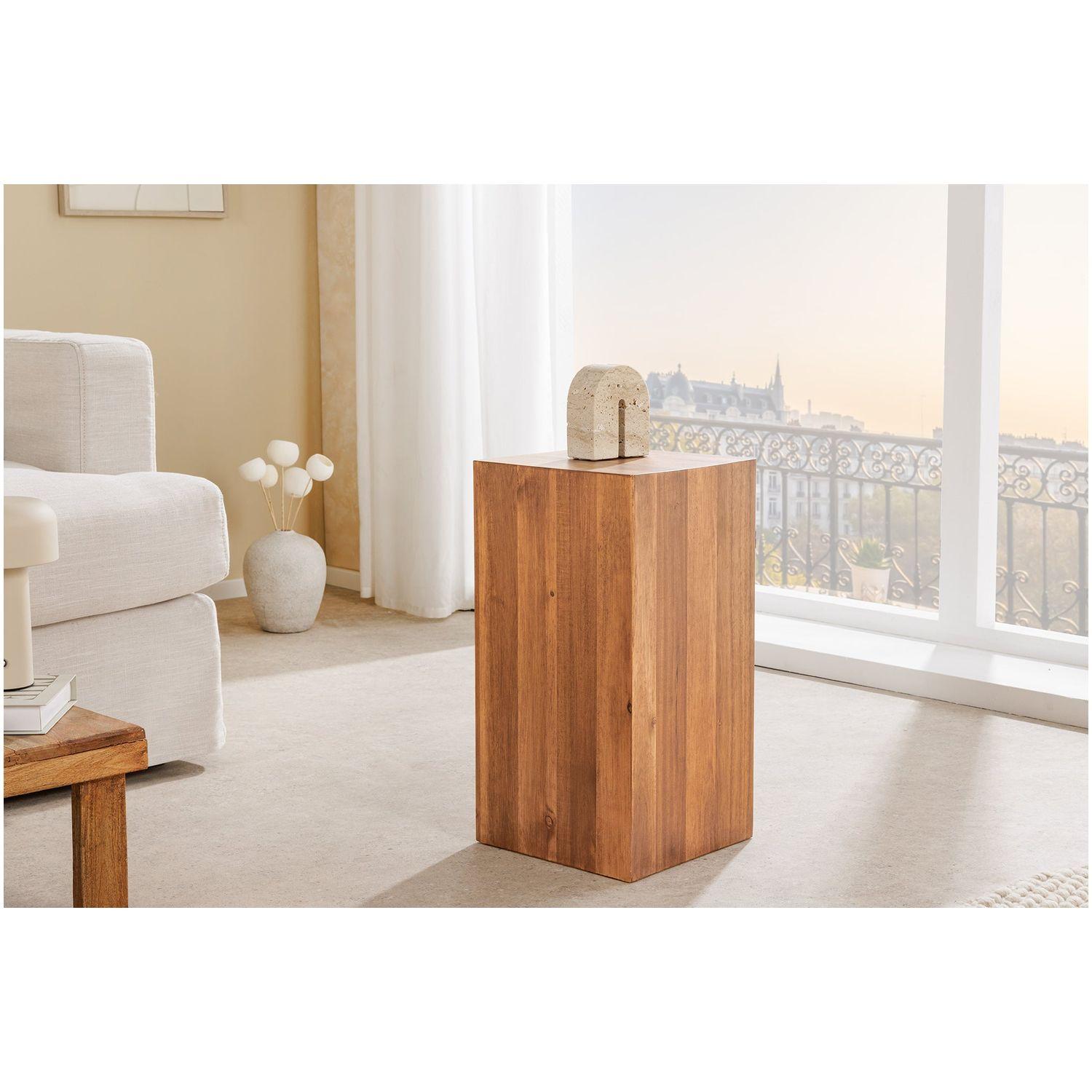 Deko Säule Akazienholz naturbraun H50