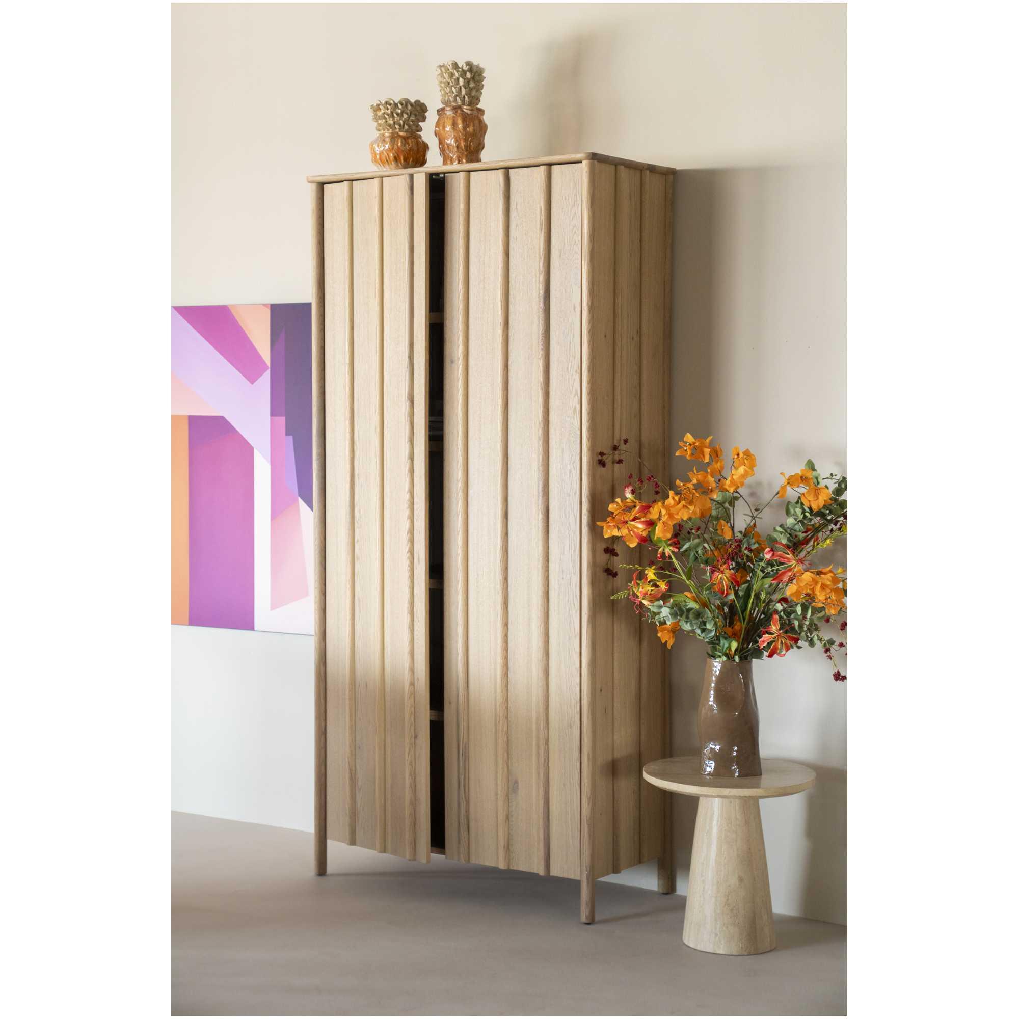 Holzschrank Paul Eichenholz natur 102x210