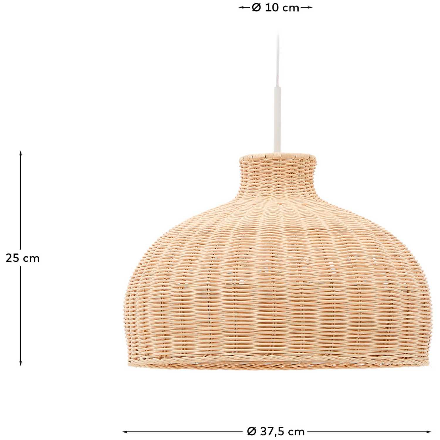 Lampenschirm Ennia aus Rattan mit hellem Finish 38x38