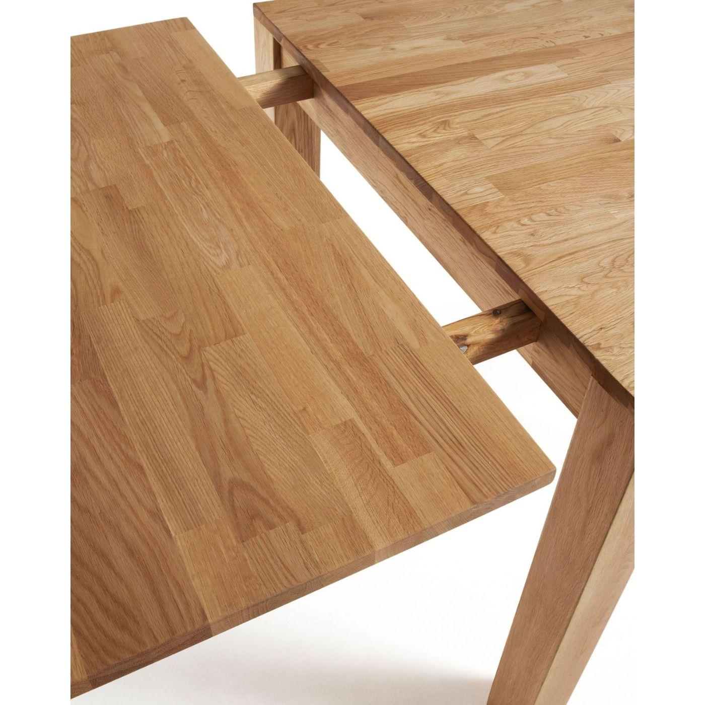 Esstisch ausziehbar Massivholz Nito Eichenholz massiv - Grösse: 120-200x75