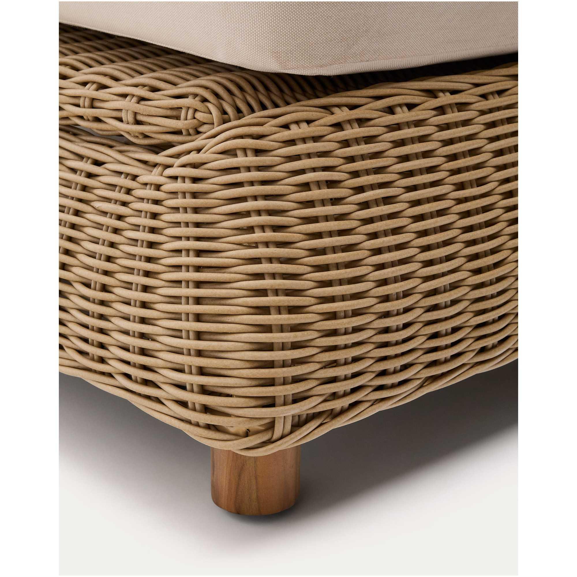 Doppelsonnenliege 2er Meria aus synthetischem Rattan