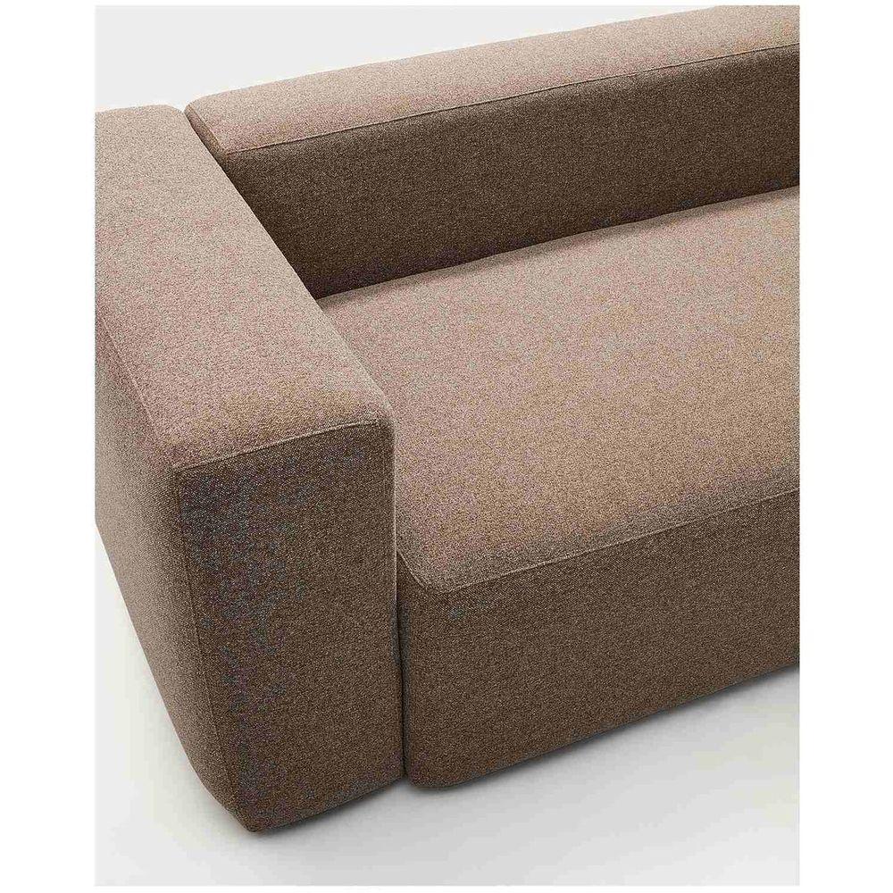 2-Sitzer-Sofa Blok in brauner Chenille 210 cm FSC Mix Credit