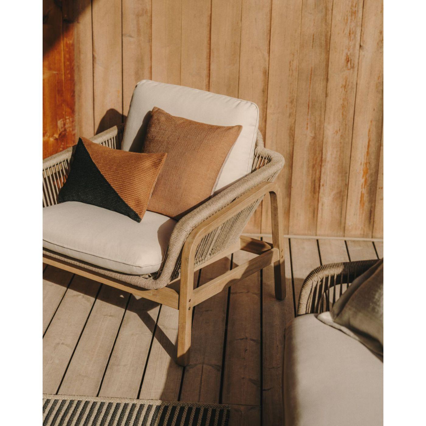 Garten Sitzgruppe Ecklounge Vellana Akazienholz Seil 100% FSC