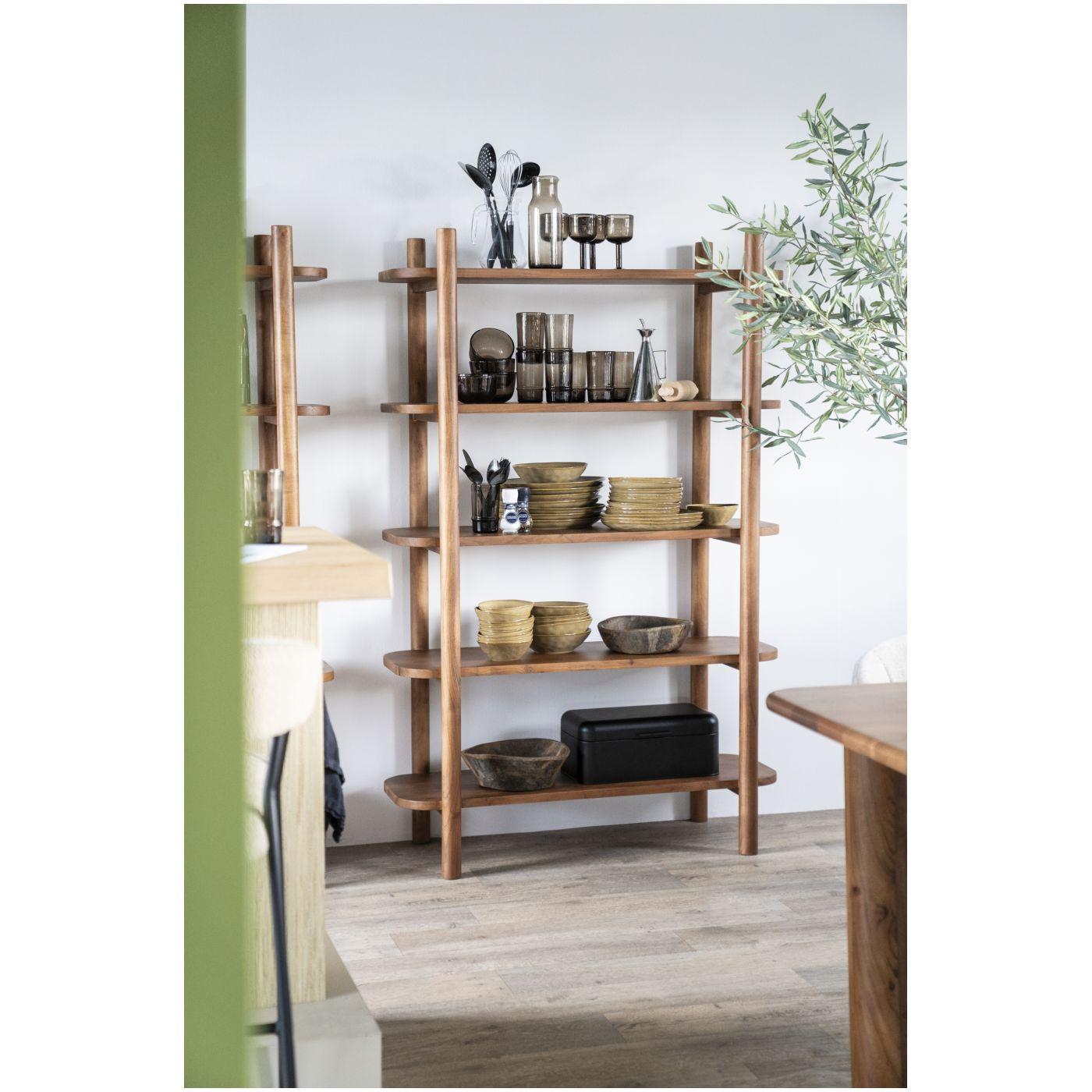 Bücherregal Miani Akazienholz braun 110x170