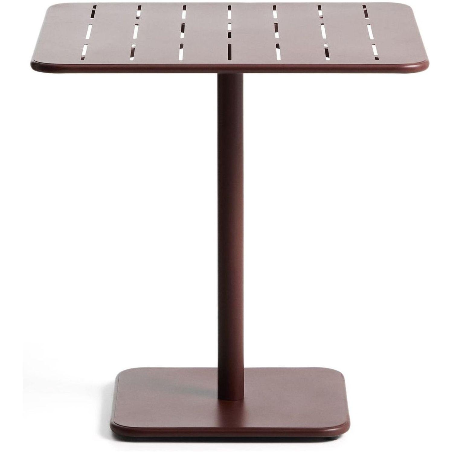 Gartentisch Bistro quadratisch Brai verzinkter Stahl granatarot 70x70