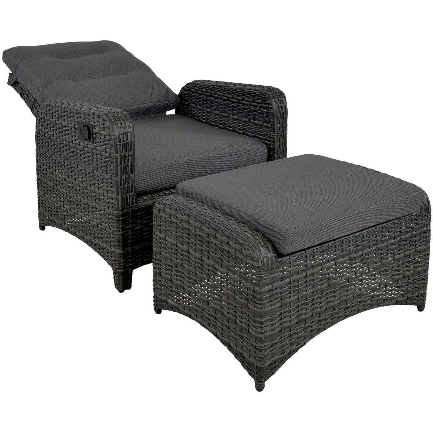 Garten Loungesessel verstellbar Poly Rattan Nino (mit Funktion)