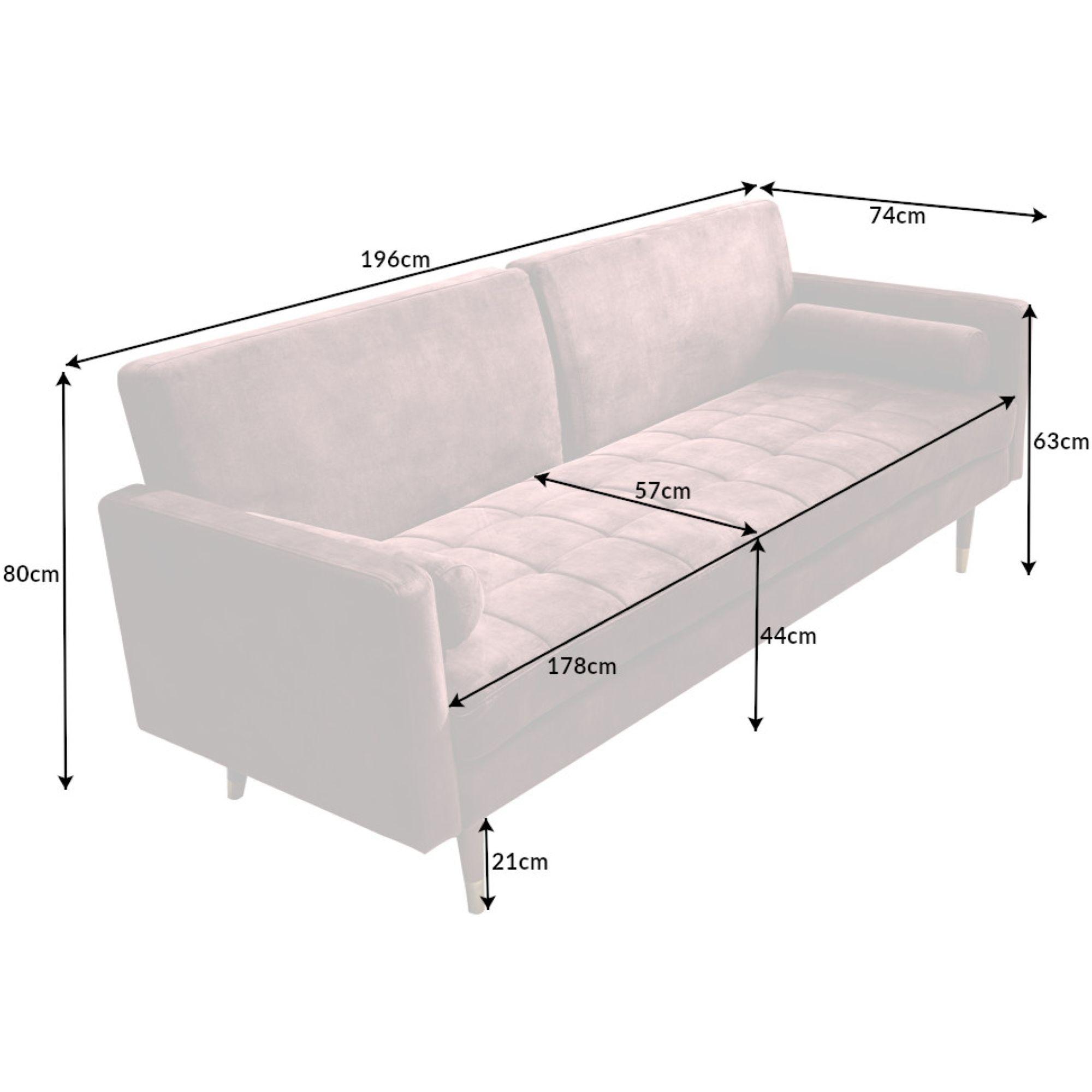 Bettsofa Cona Velours altrosa 195