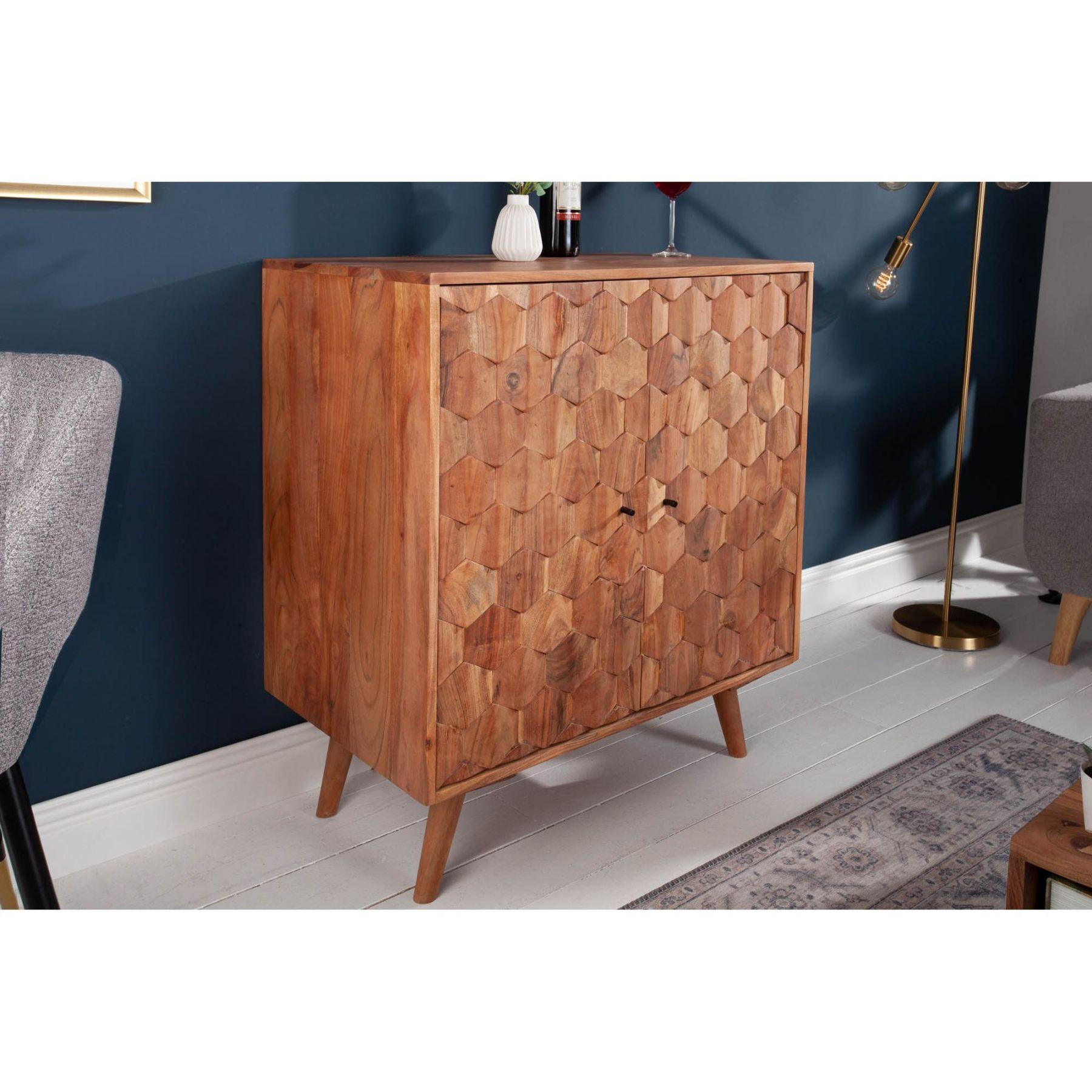 Barschrank Beehive II 76cm Akazie