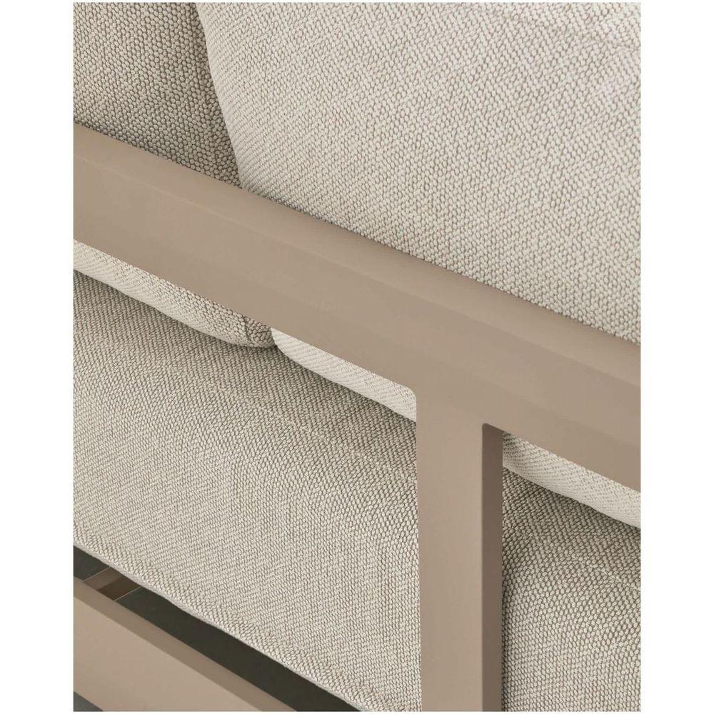 Gartensofa 3-Sitzer Nerano Aluminium in Taupe 208