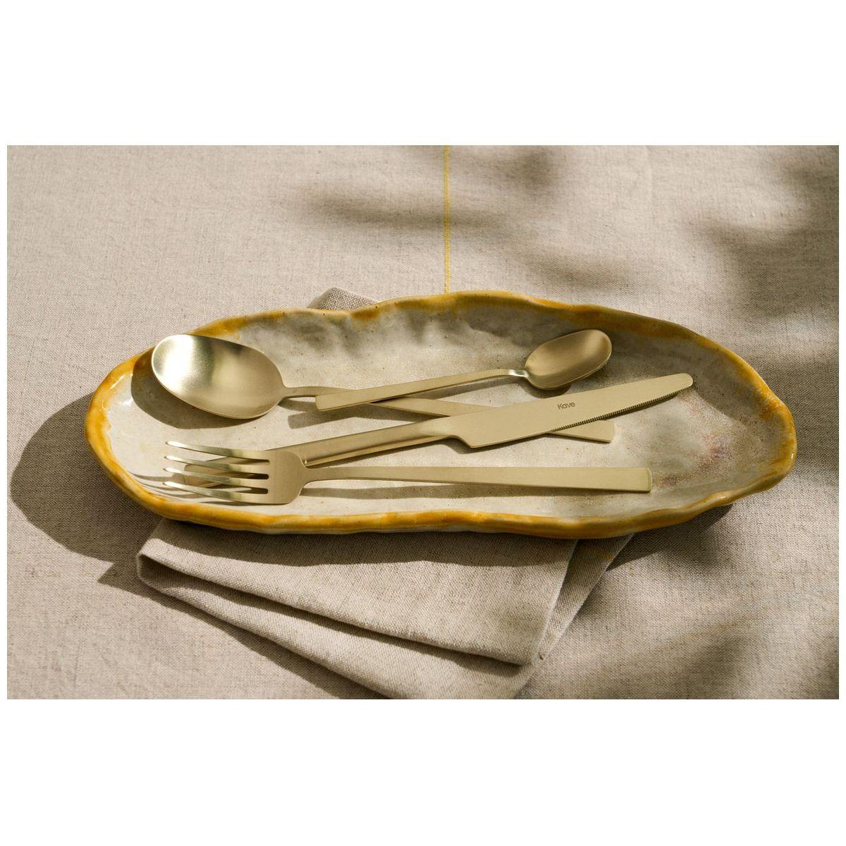 16-teiliges Edelstahl-Besteckset Dilora mit mattgoldenem Finish