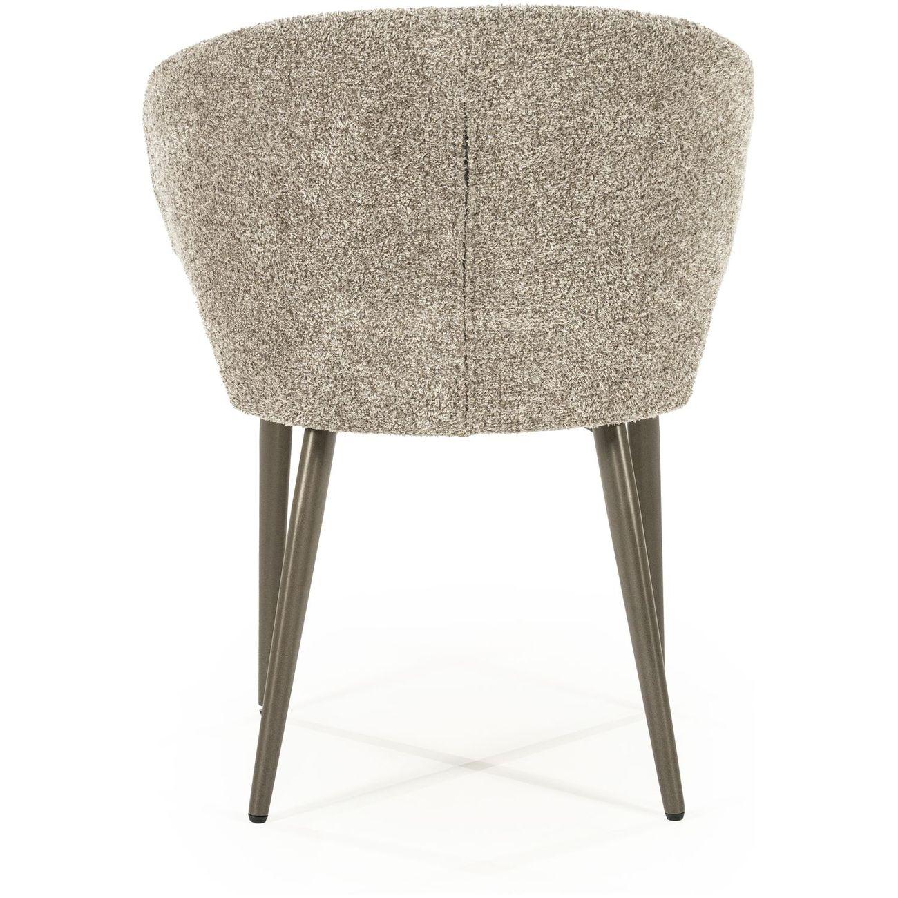 Armlehnstuhl Plaza Bouclé Stoff taupe