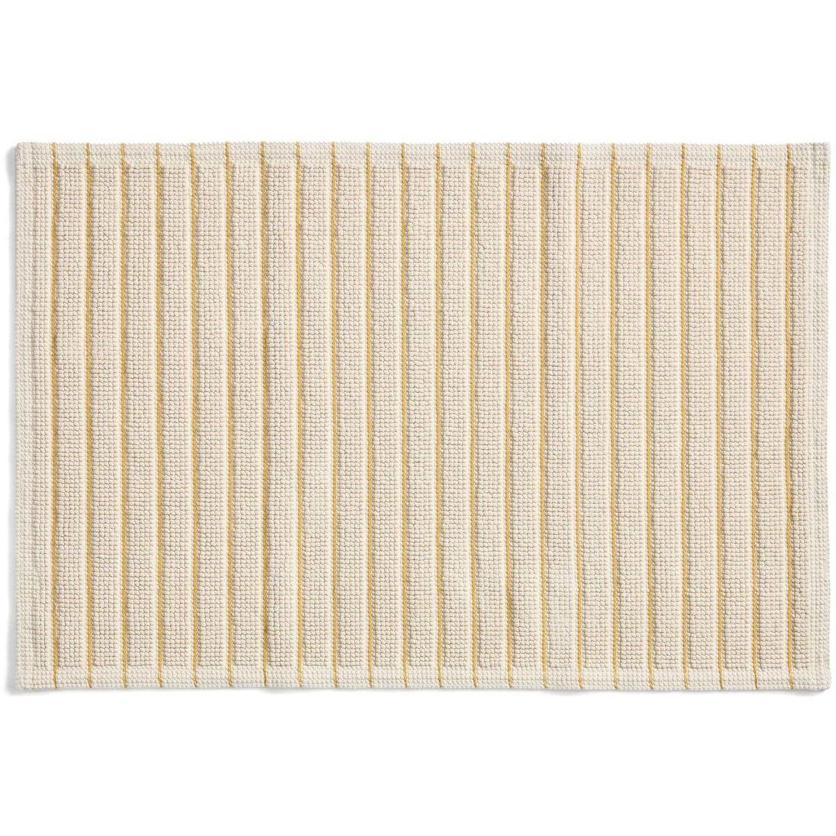 Badezimmermatte Merade aus Baumwolle mit gelben Streifen 50 x 80 cm