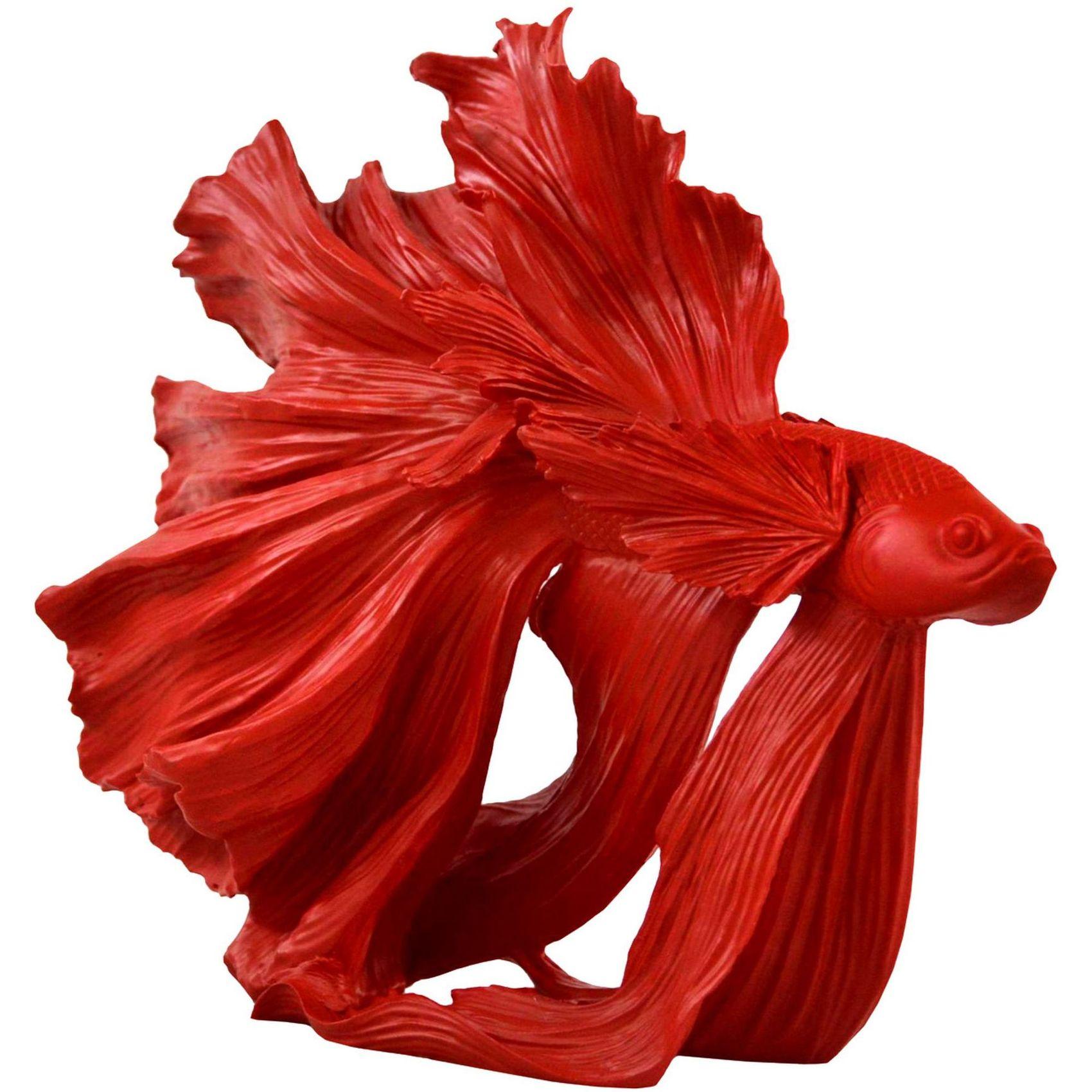 Deko Fisch Crowntail rot 32