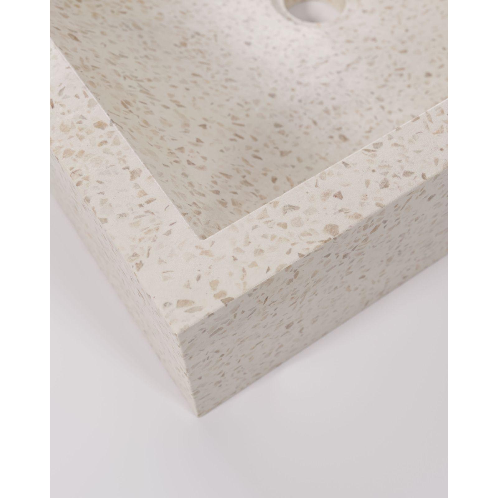 Aufsatzwaschtisch Delina Terrazzo weiss 40x45